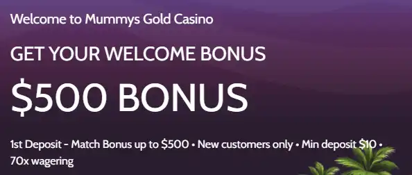 MummysGoldCasino bonus