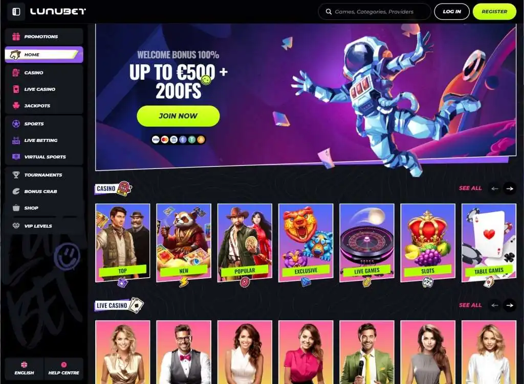 Lunubet Casino gives