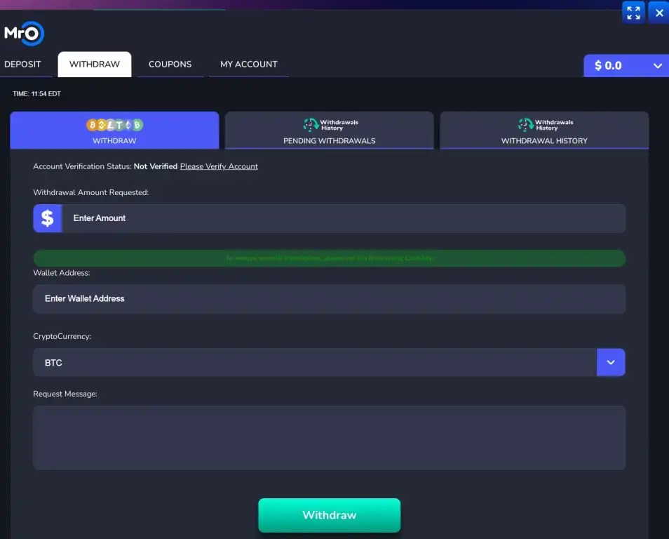 Mr0 Casino gives