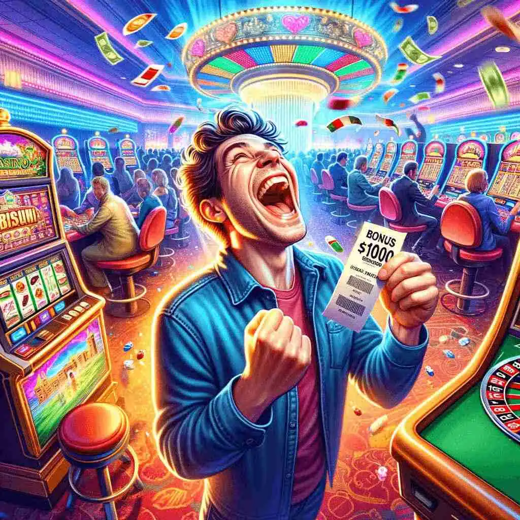 Happy man gets $1000 no deposit bonus codes usa