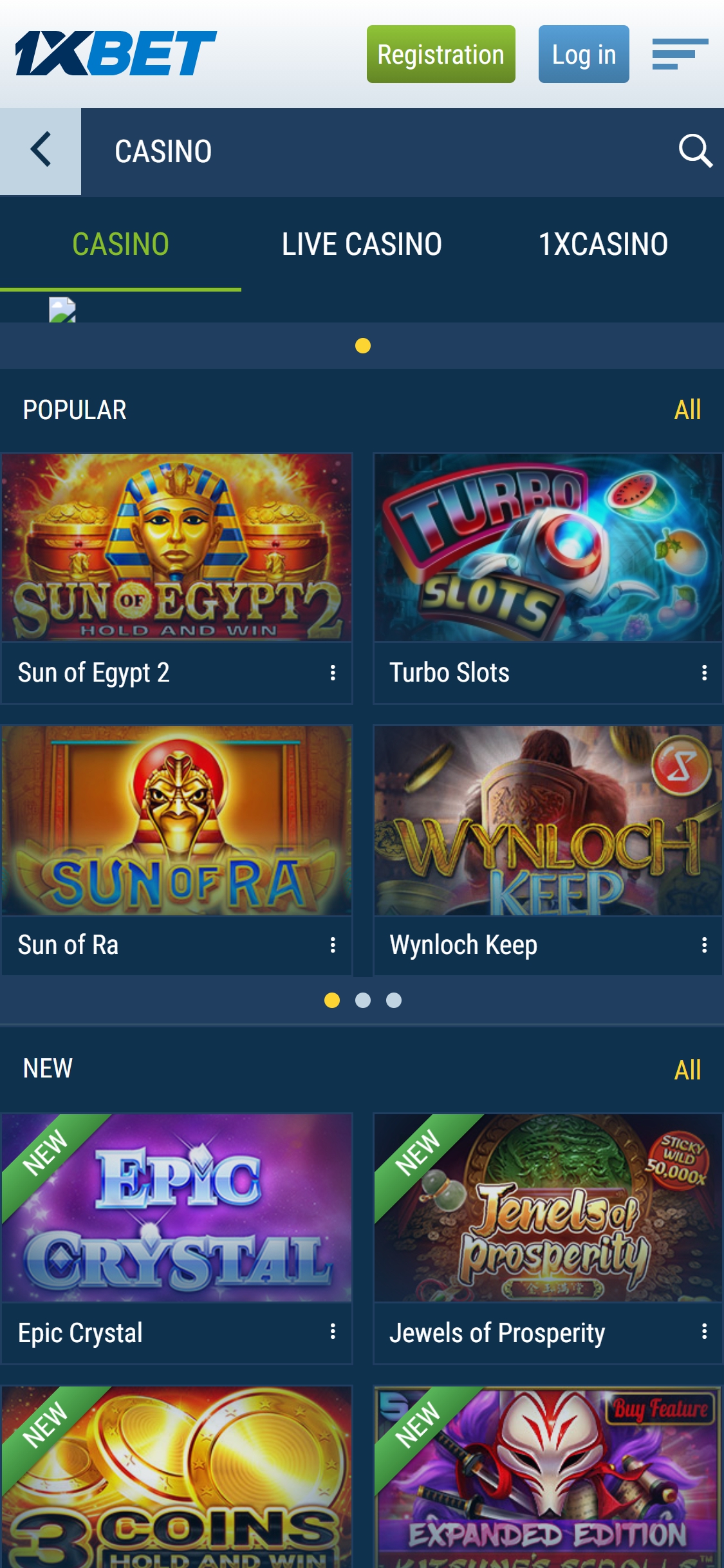 1Xbet Casino Mobile Games Review