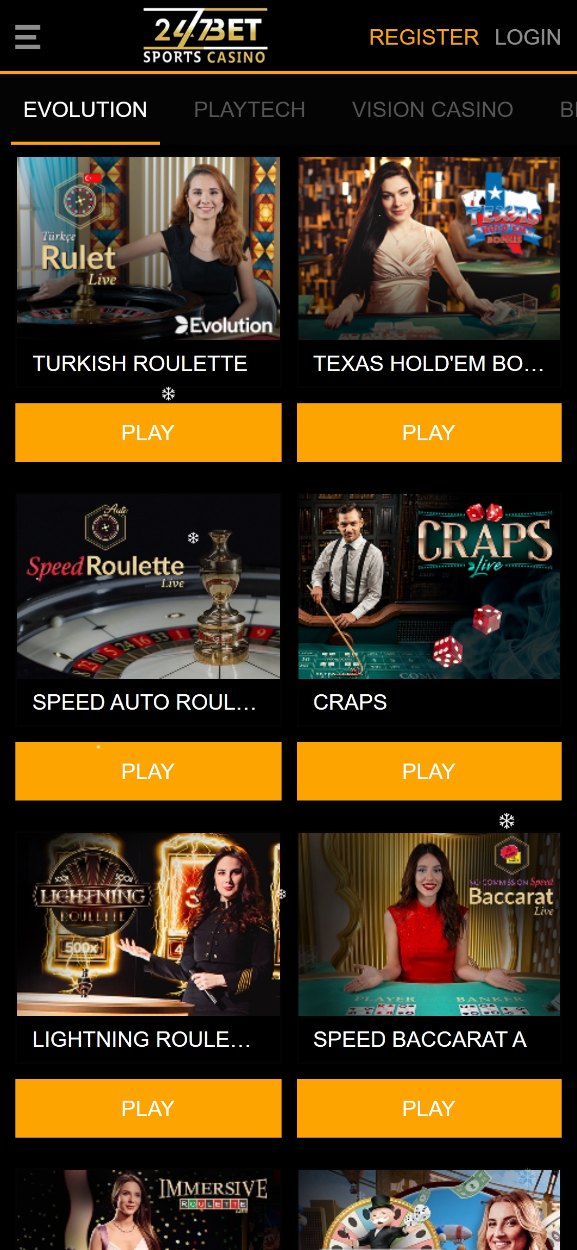 24/7 Bet Mobile Live Dealer Games Review