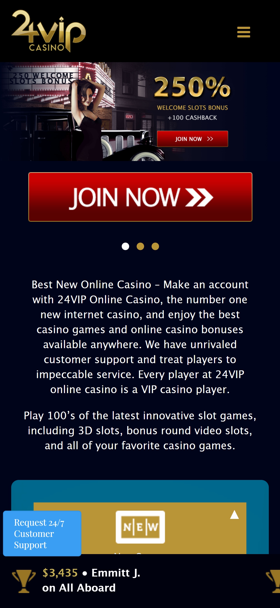 24VIP Casino Mobile Review