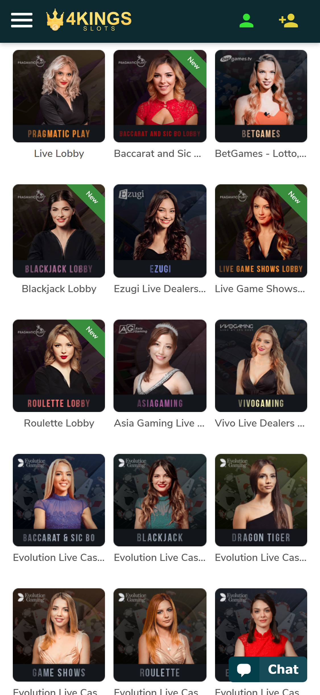 4 Kings Slots Mobile Live Dealer Games Review