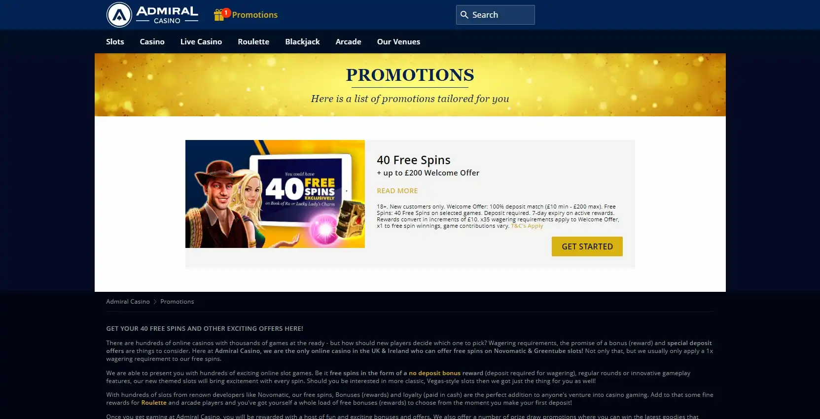 Admiral Casino No Deposit Bonus