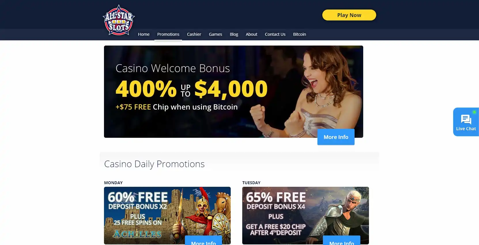 All Star Slots Casino No Deposit Bonus