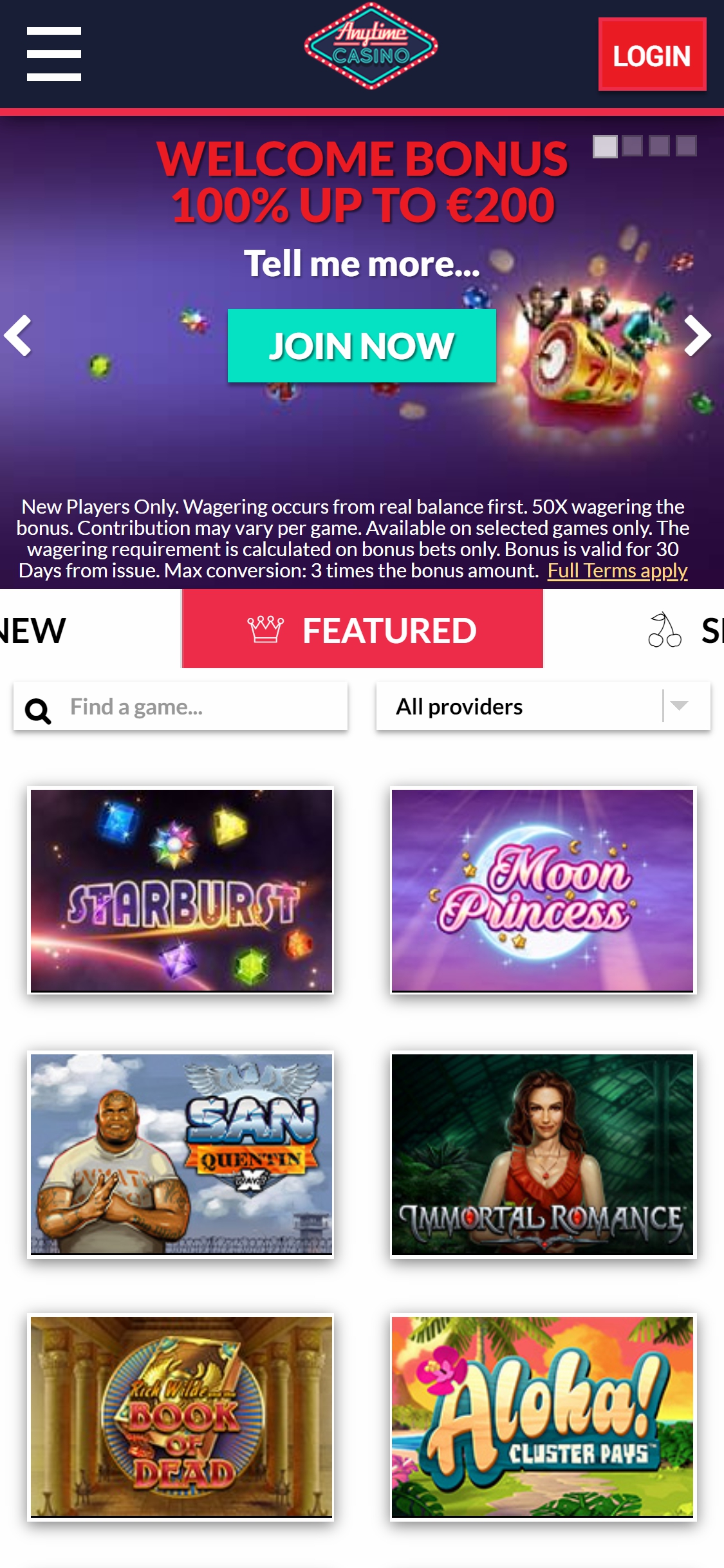 Anytime Casino Mobile Review