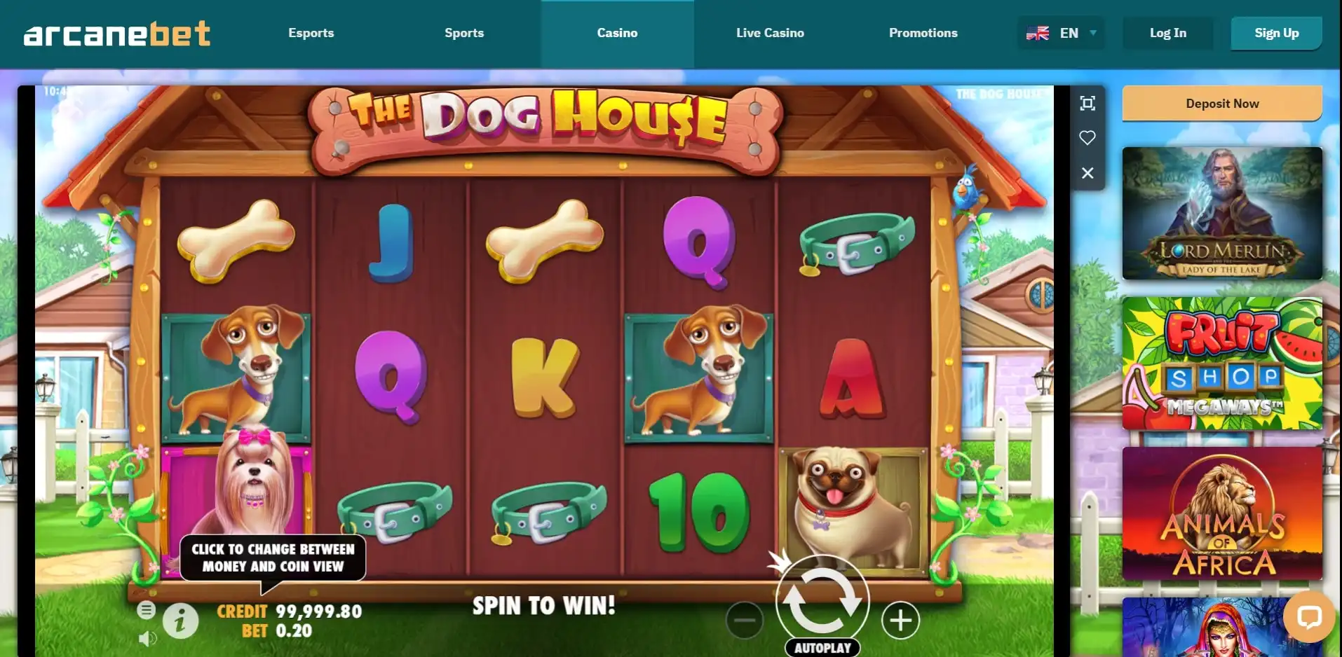 Arcanebet Casino Slot Games