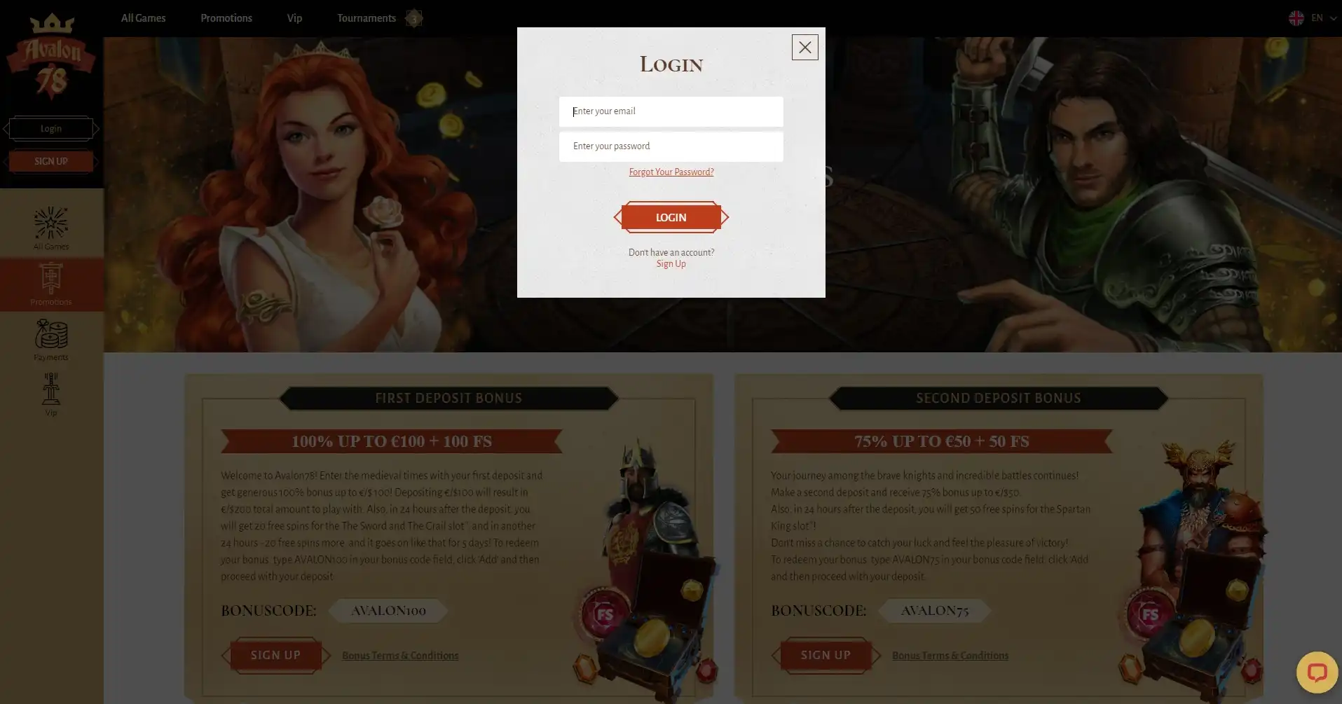 Avalon78 Login