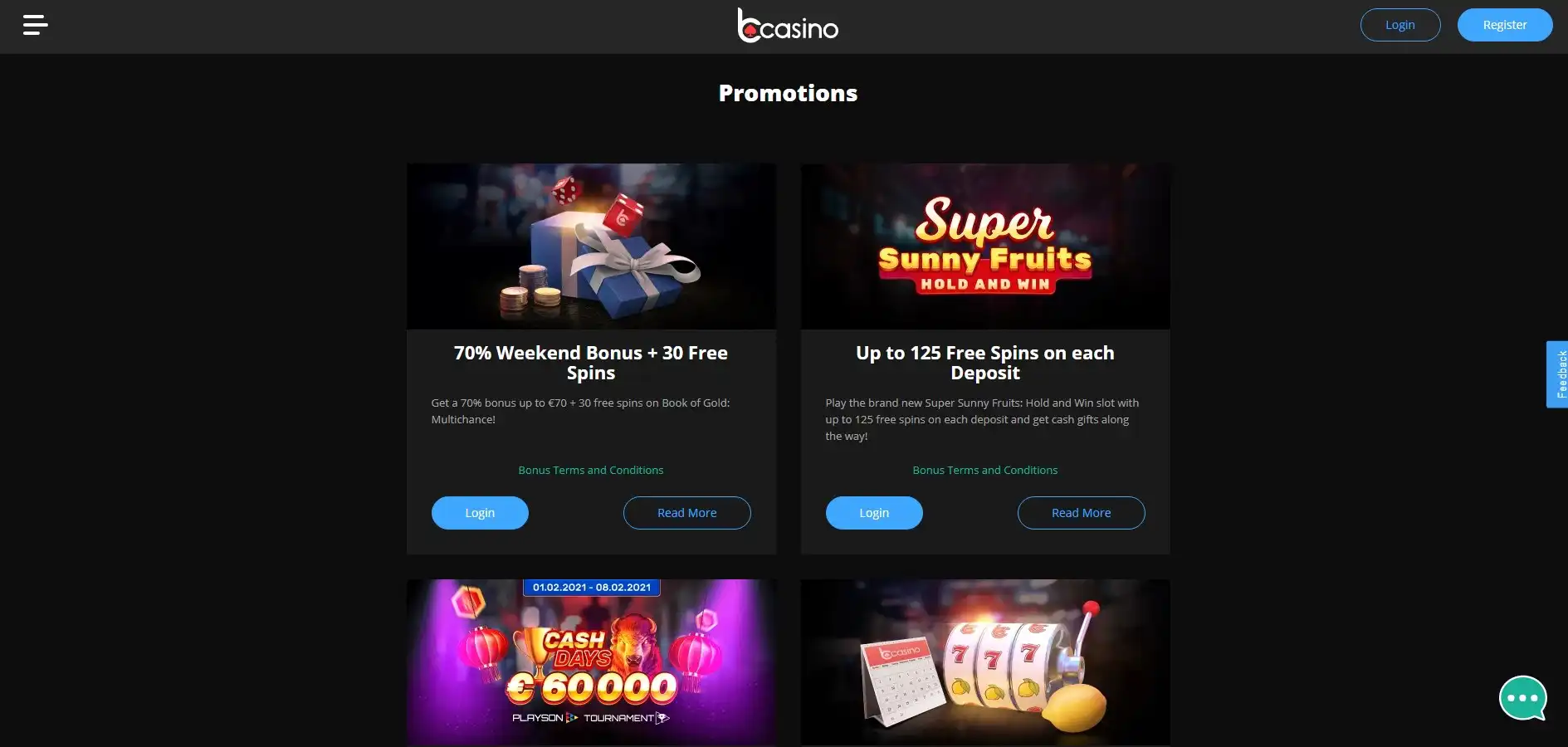 bCasino No Deposit Bonus