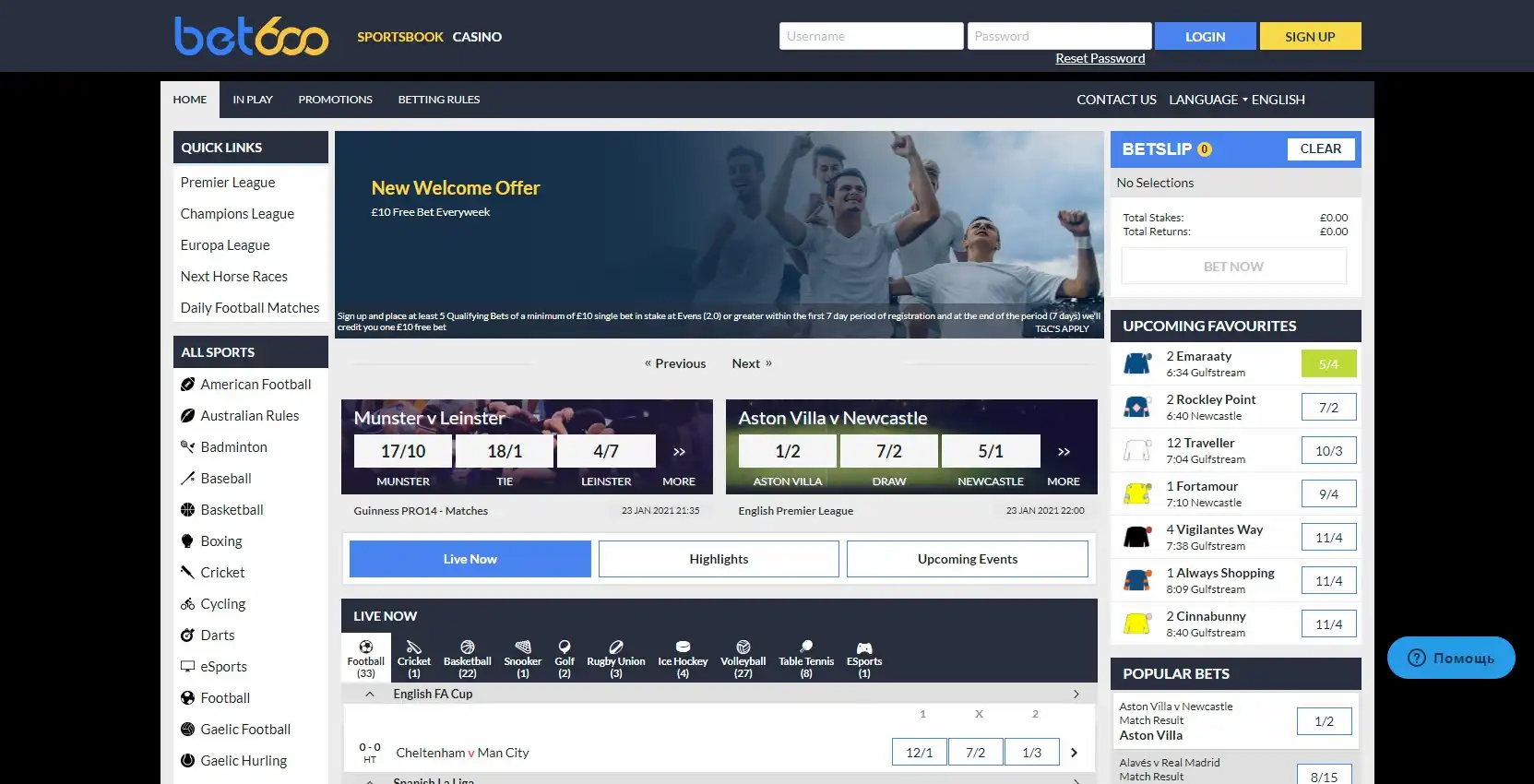 Bet 600 Casino Review