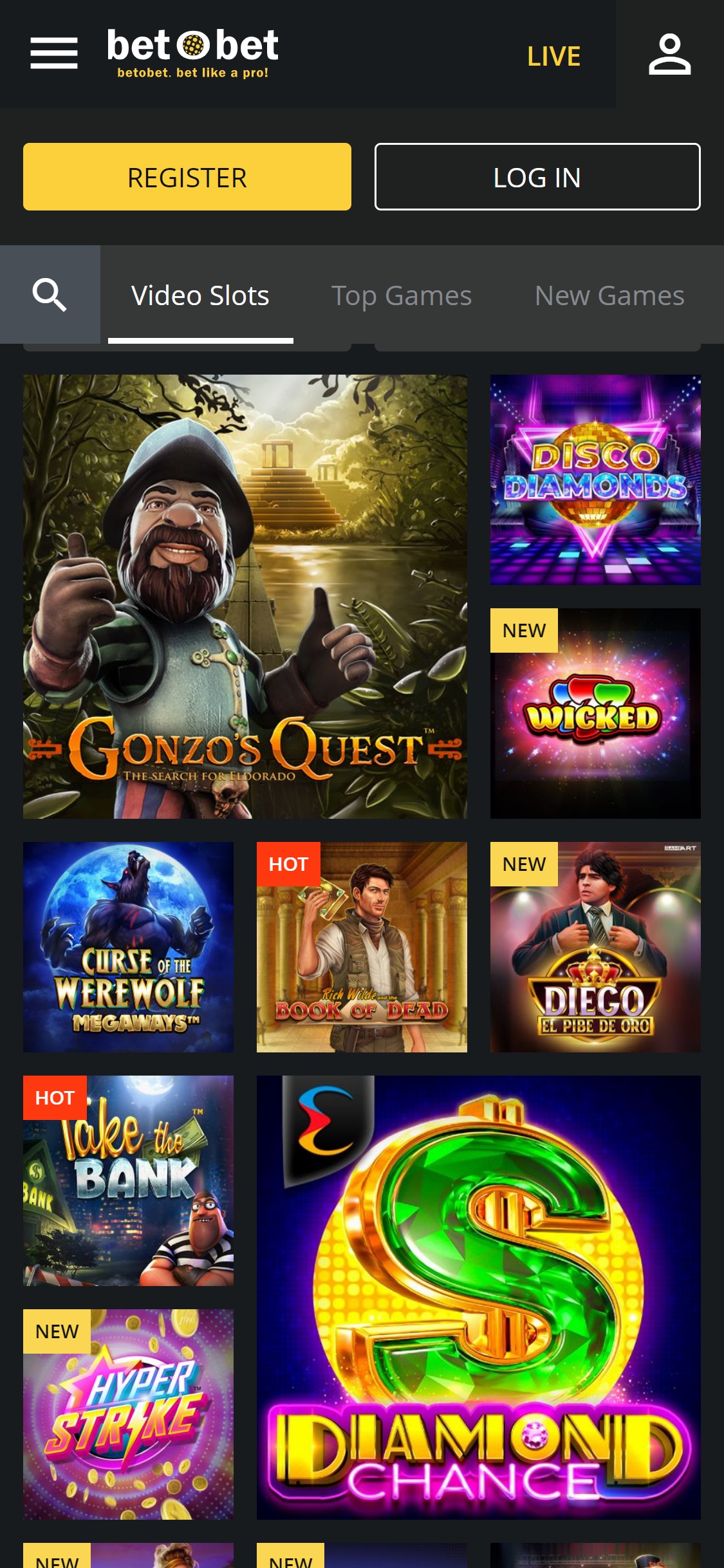 Bet O Bet Casino Mobile Games Review