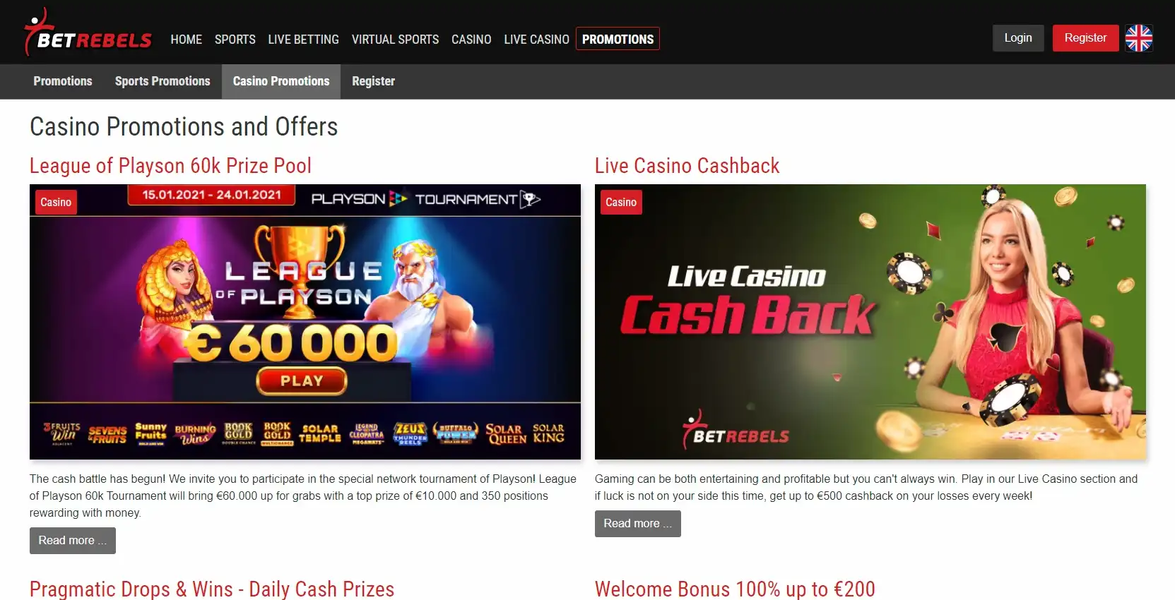 BetRebels Casino No Deposit Bonus