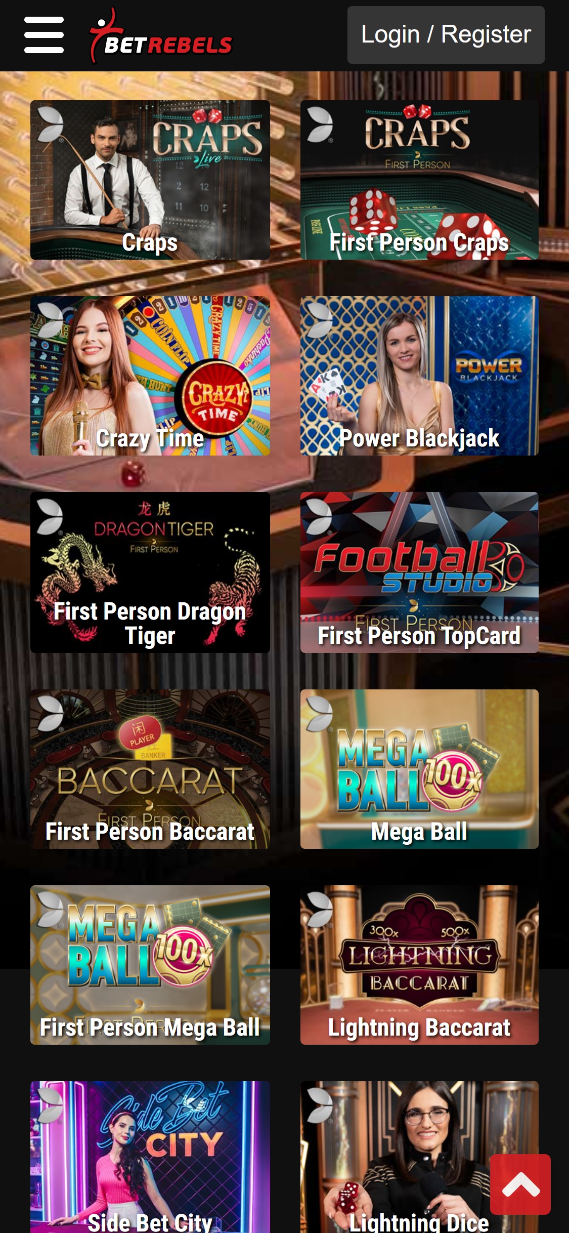 BetRebels Casino Mobile Live Dealer Games Review