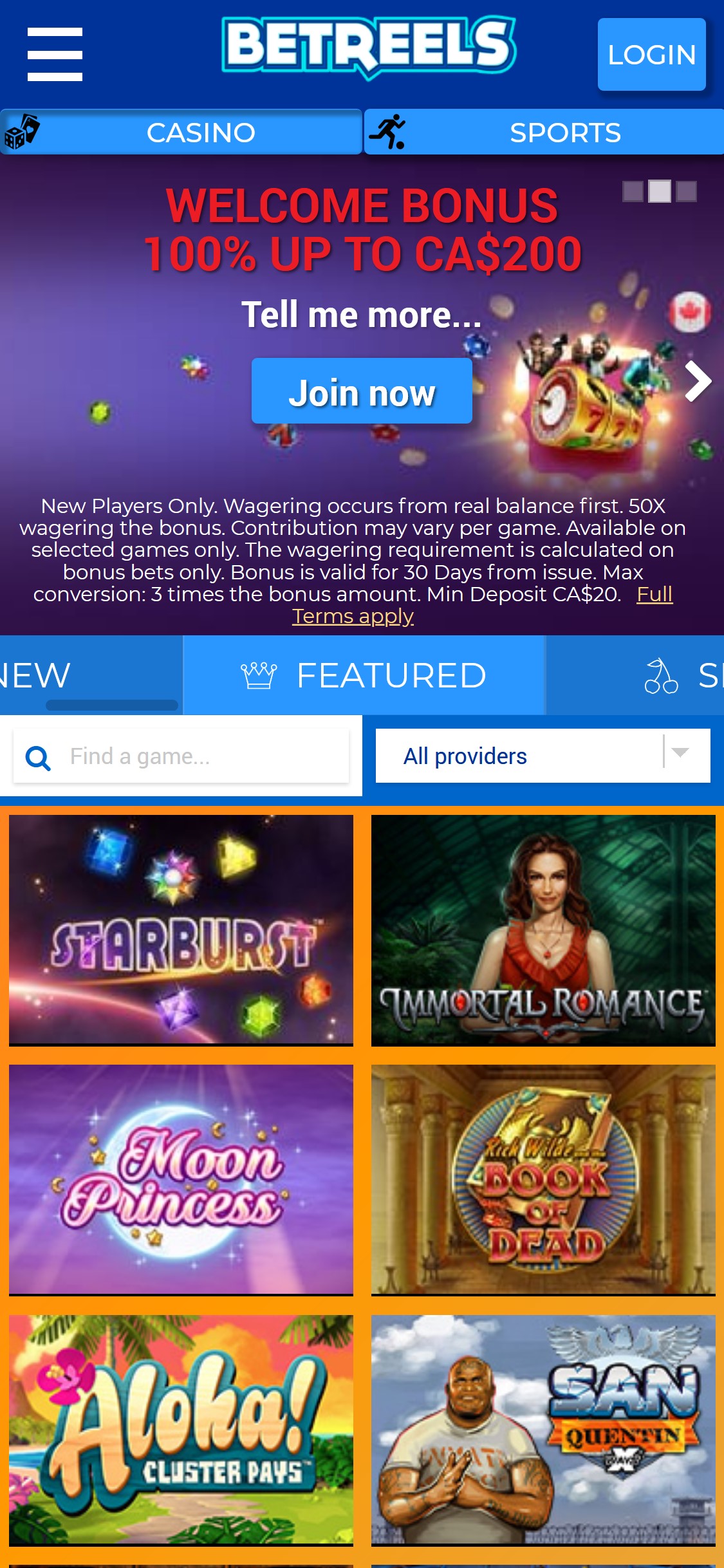 Betreels Casino Mobile Review
