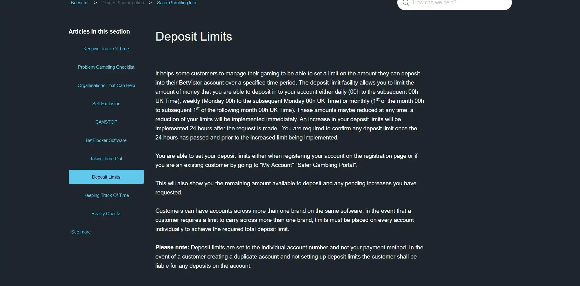 Bet Victor Casino Payment Methods