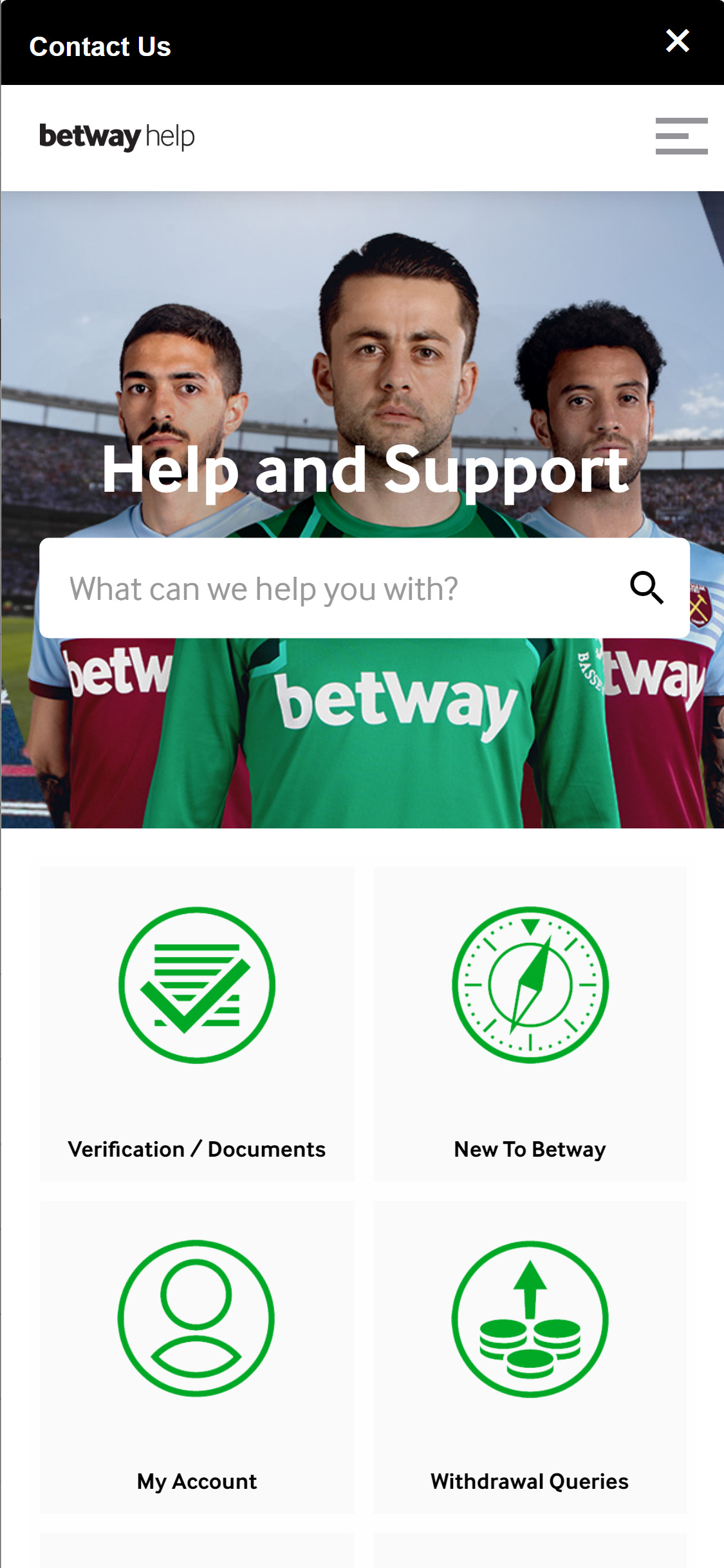 Betway Casino Mobile Support Review