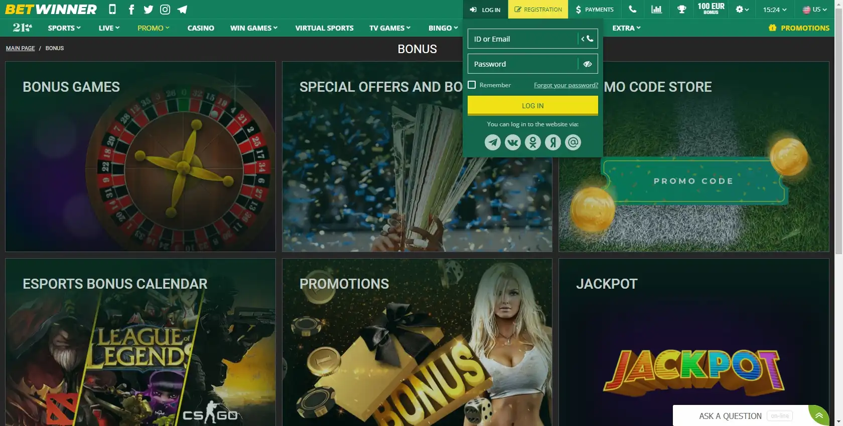 BetWinner Login