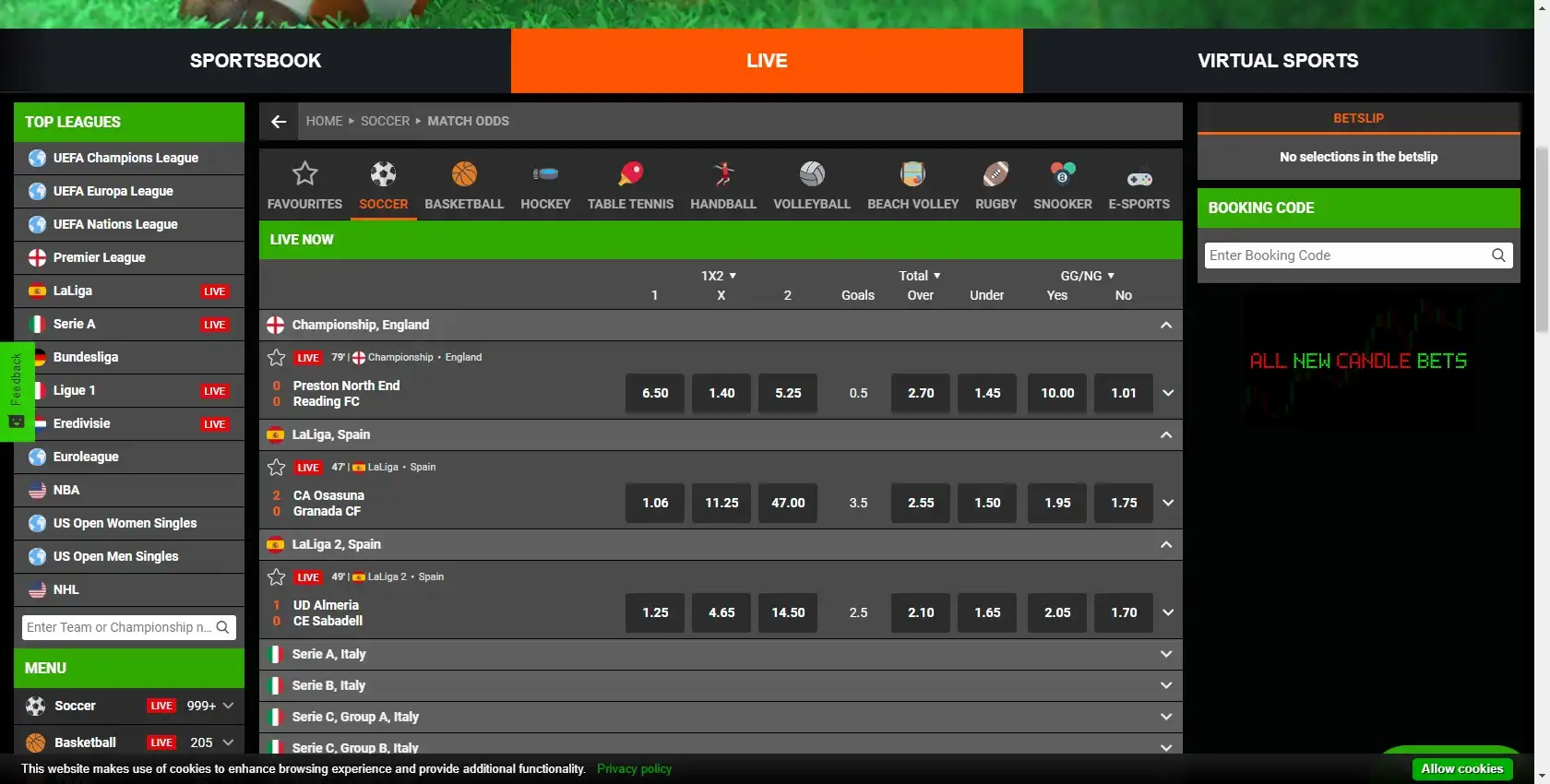 Big 5 Casino Betting