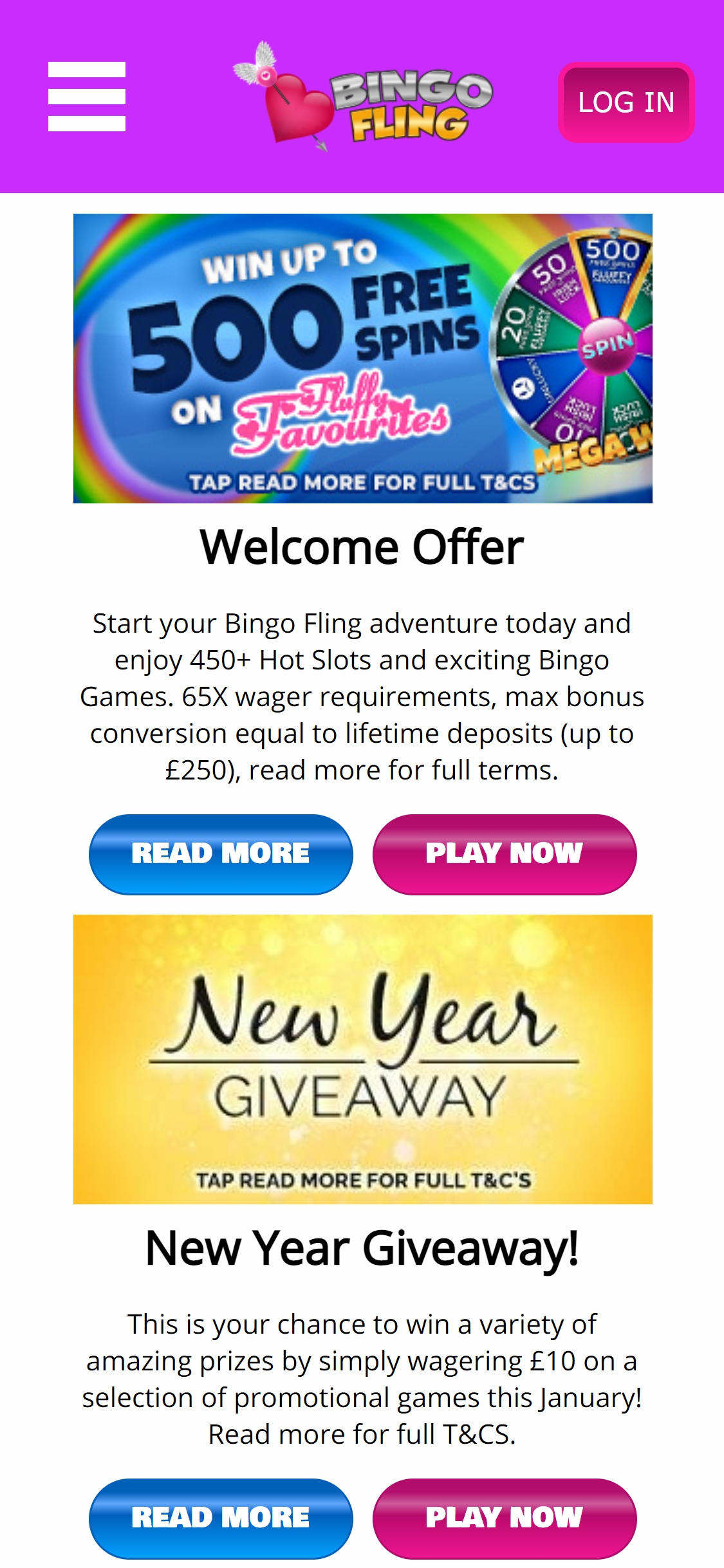 Bingo Fling Casino Mobile No Deposit Bonus Review