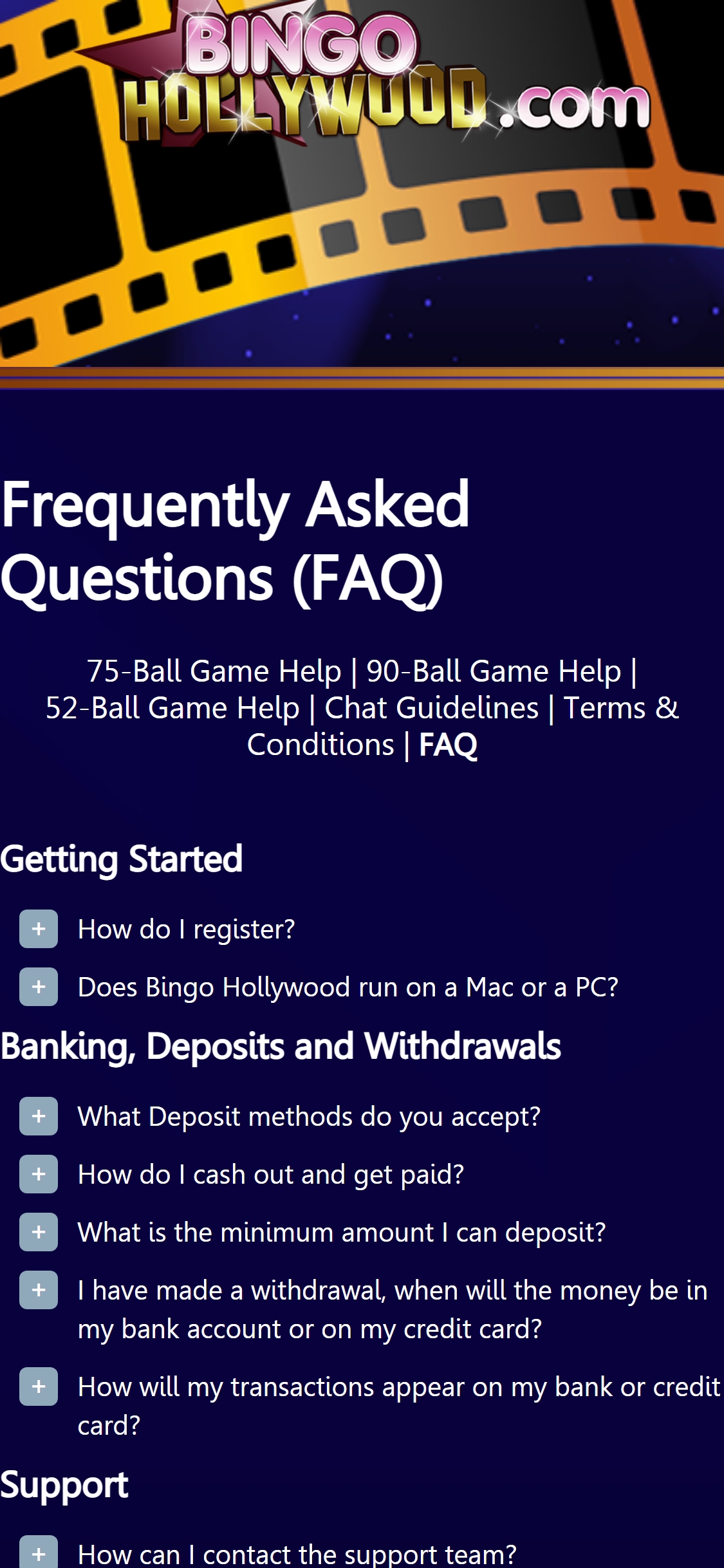 Bingo Hollywood Casino Mobile Support Review