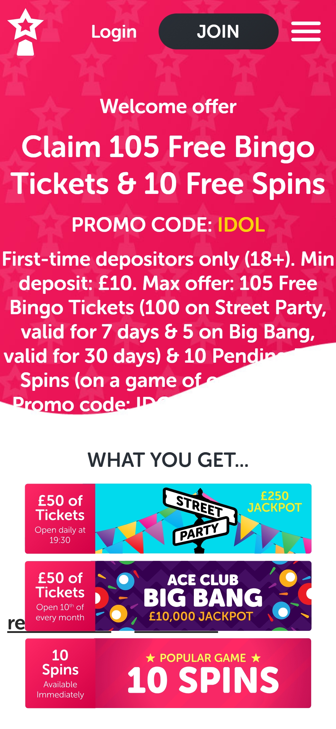 Bingo Idol Casino Mobile No Deposit Bonus Review