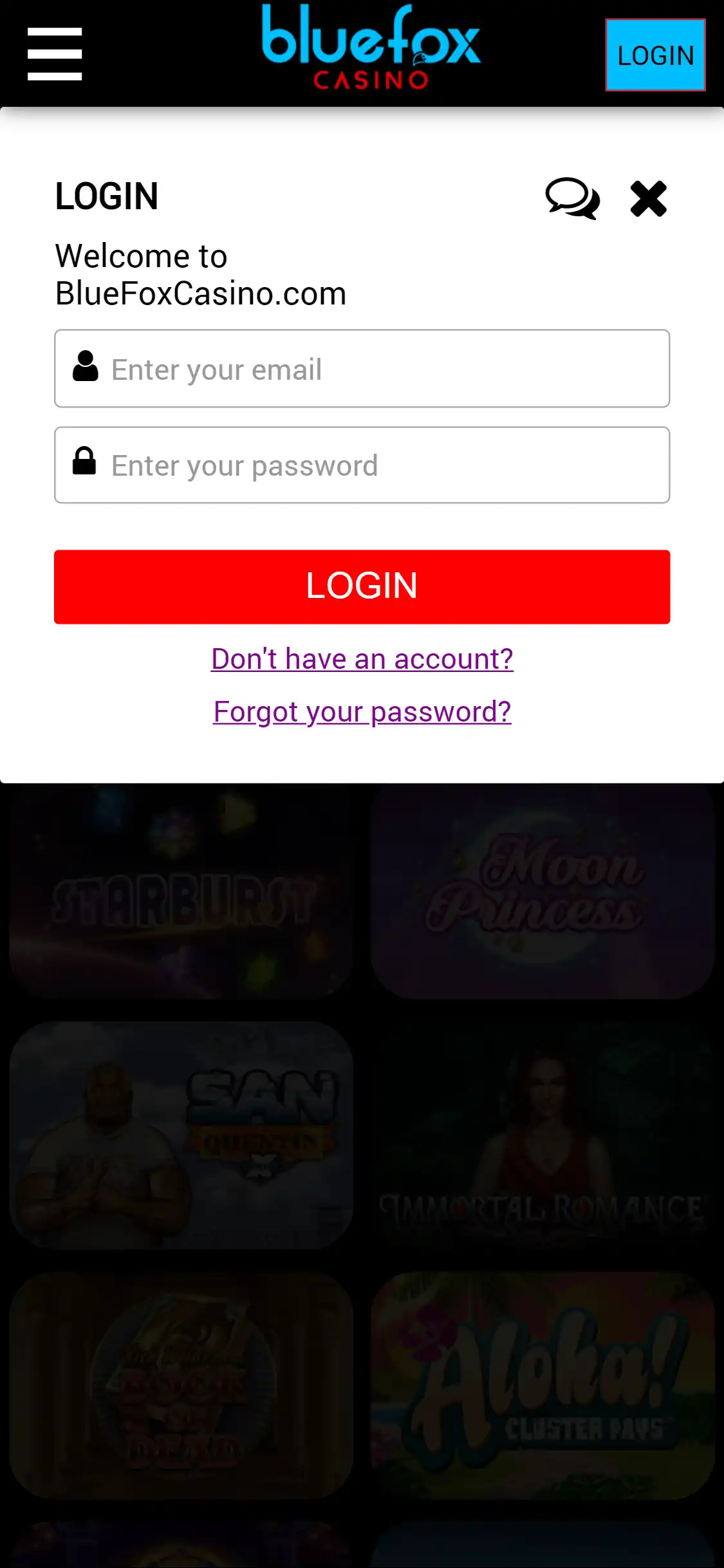 Blue Fox Casino Mobile Login Review
