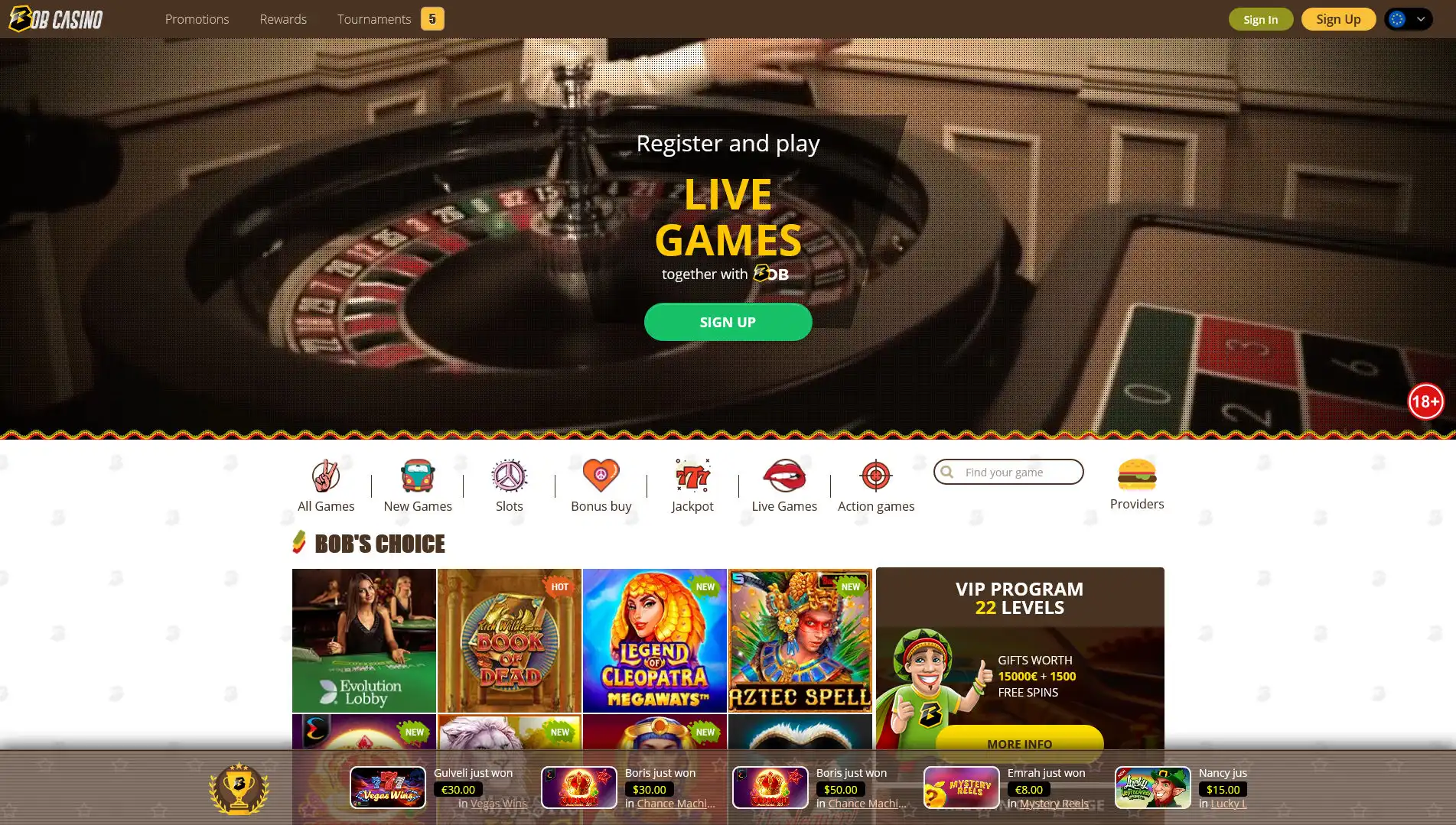 Bob Casino Review