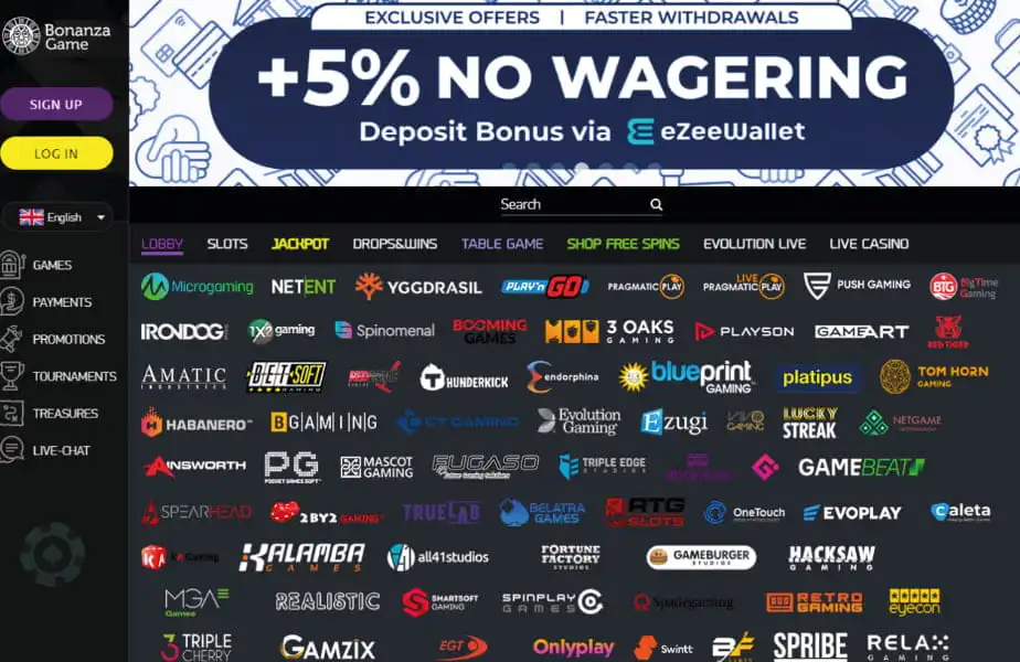 Bonanza Game Casino Review