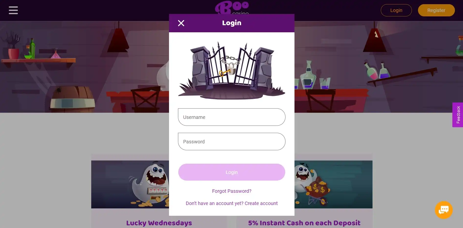 Boo Casino Login