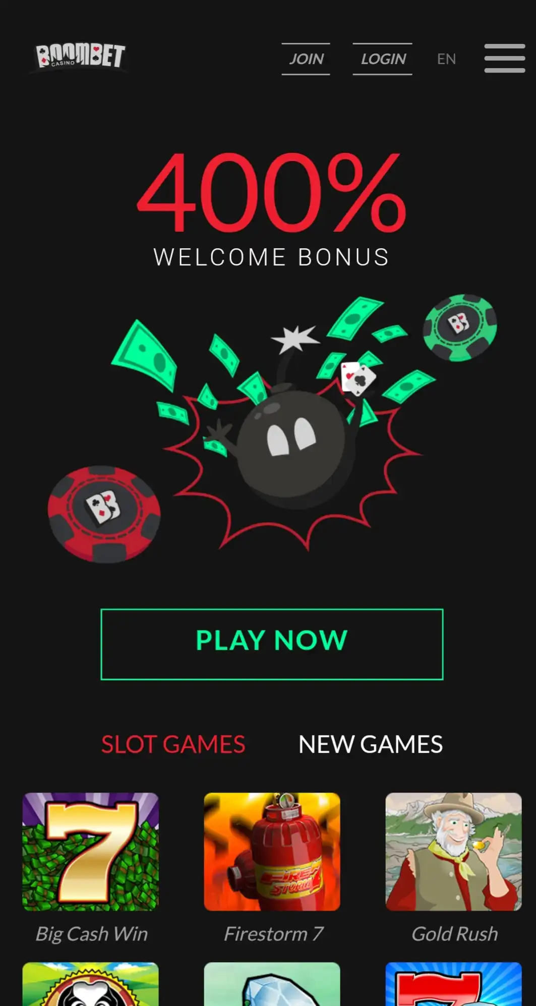 Boombet Casino Mobile Review