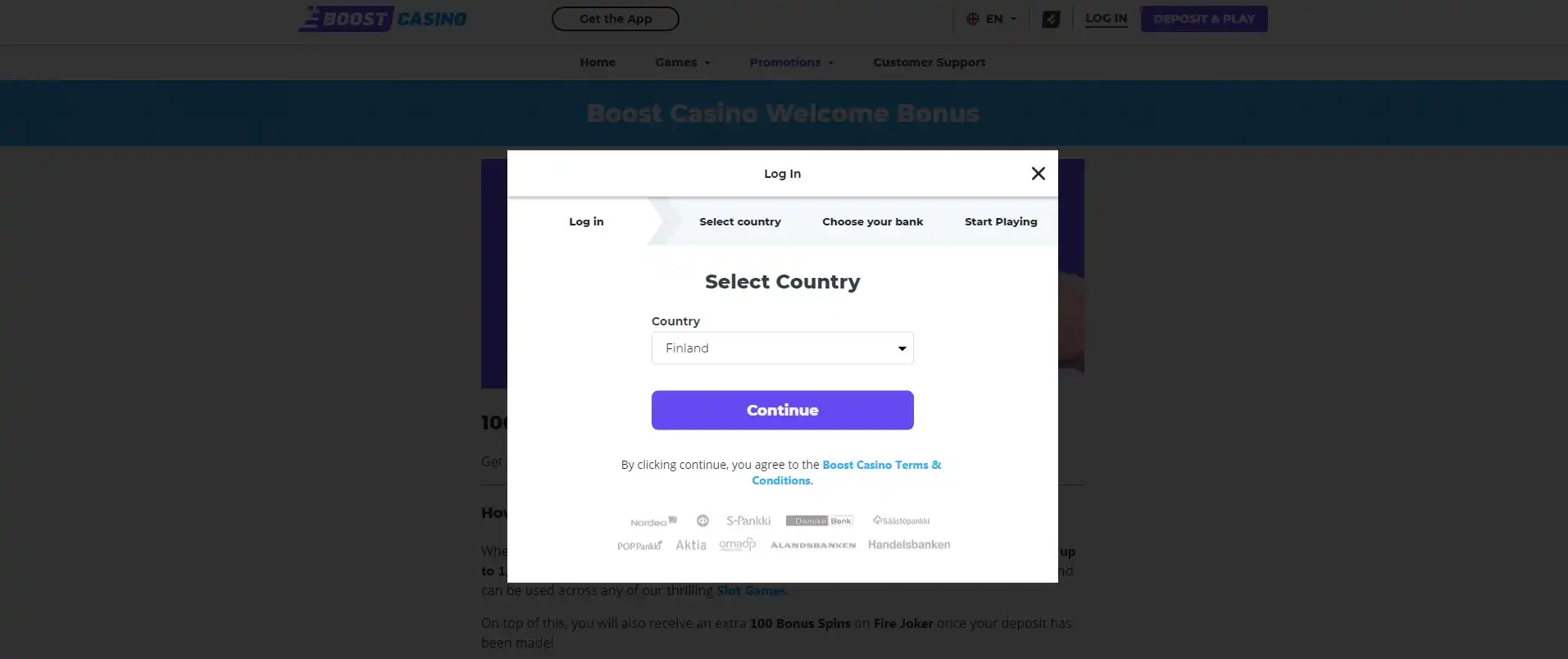 Boost Casino Login