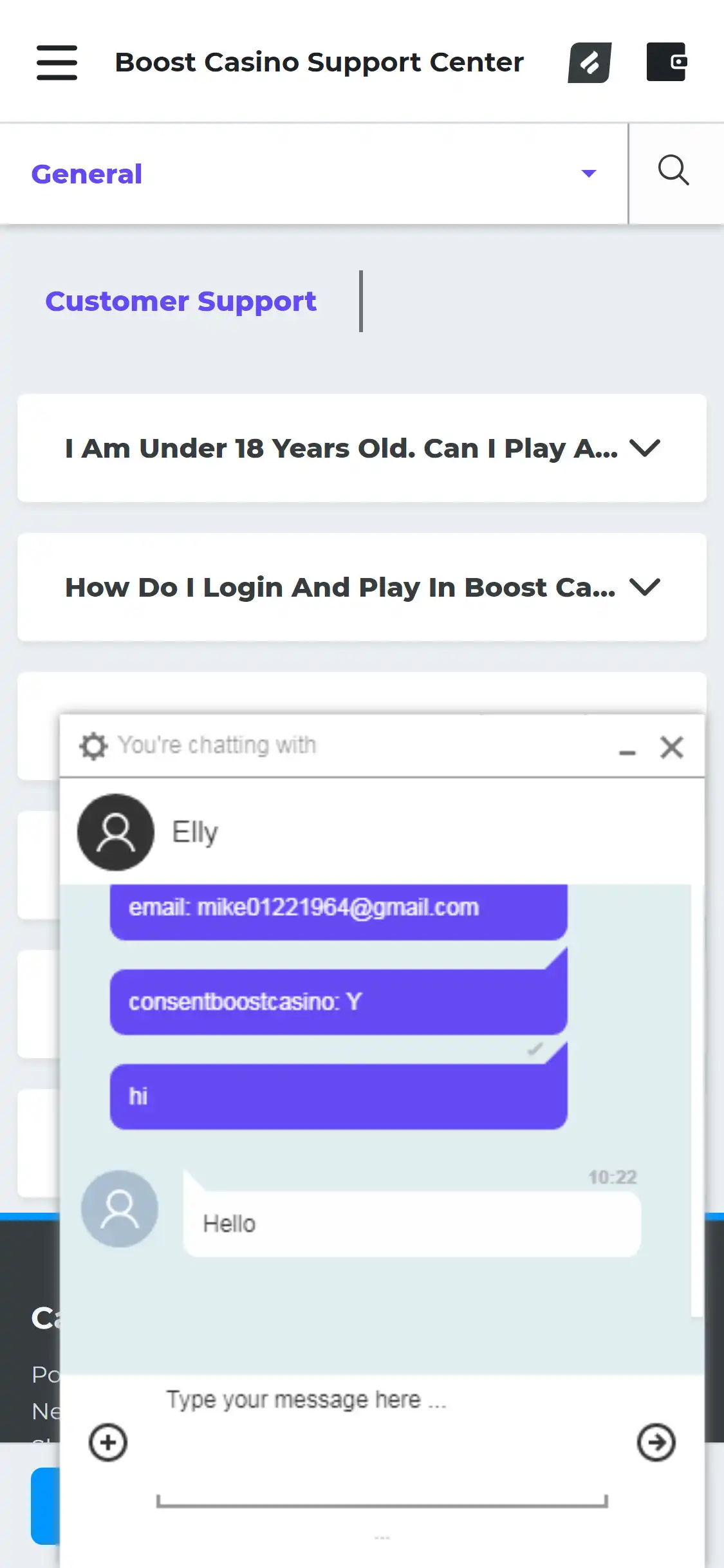 Boost Casino Mobile Support Review