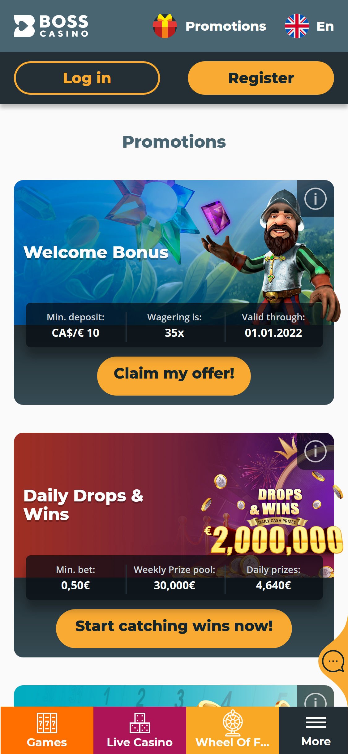 Boss Casino Mobile No Deposit Bonus Review