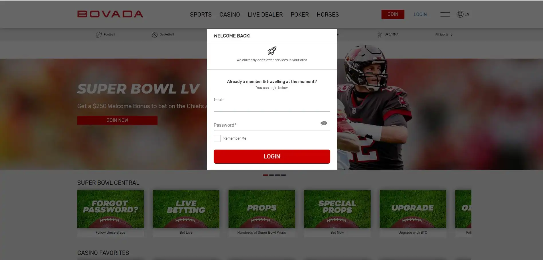 Bovada Casino Login