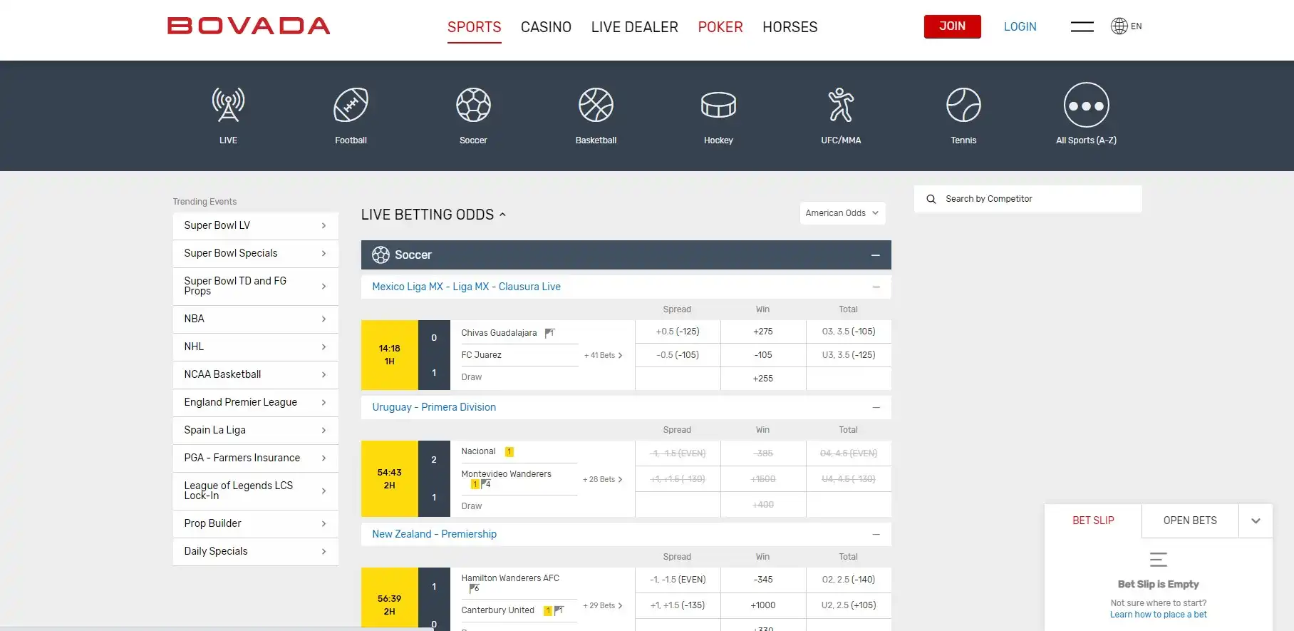 Bovada Casino Betting