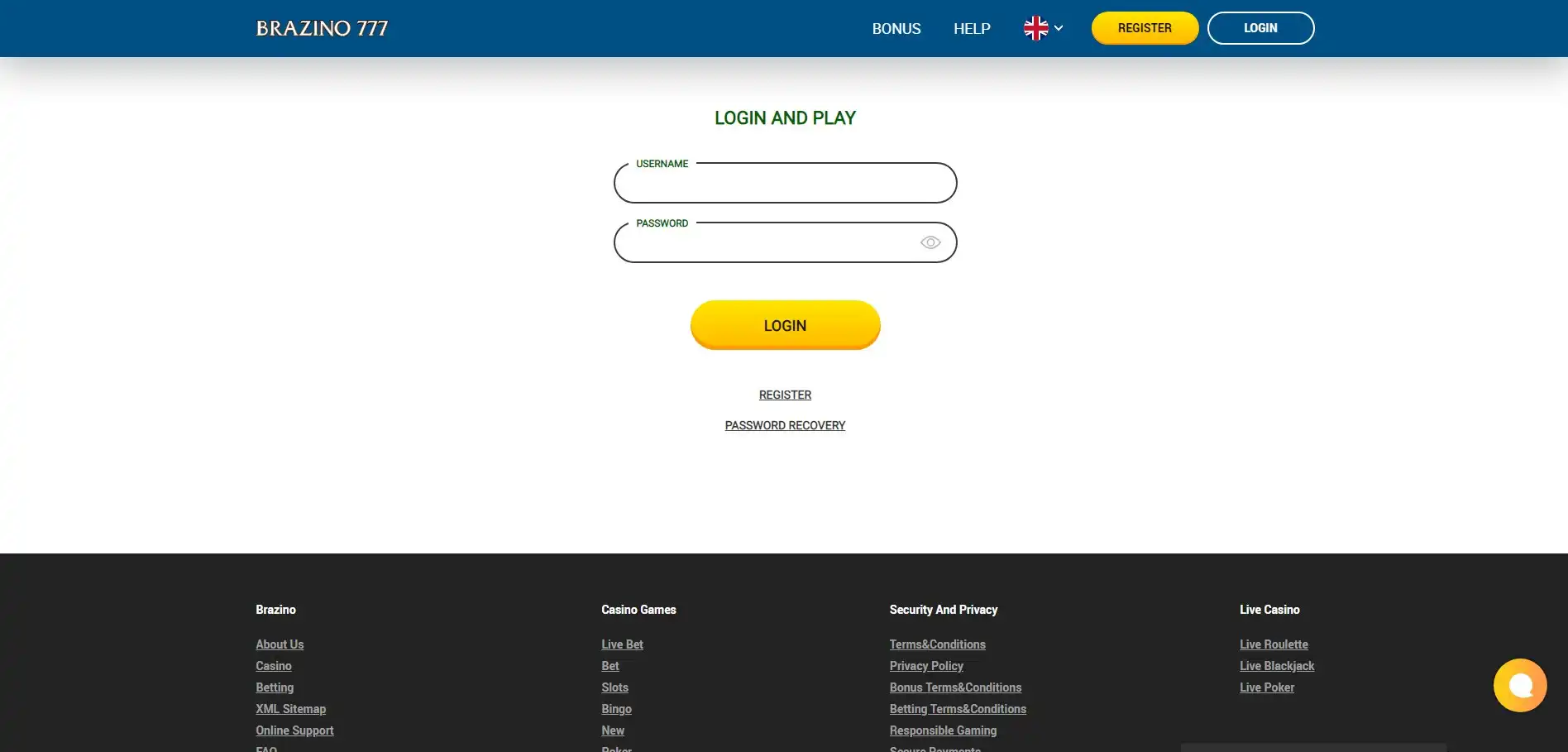 Brazino777 Casino Login