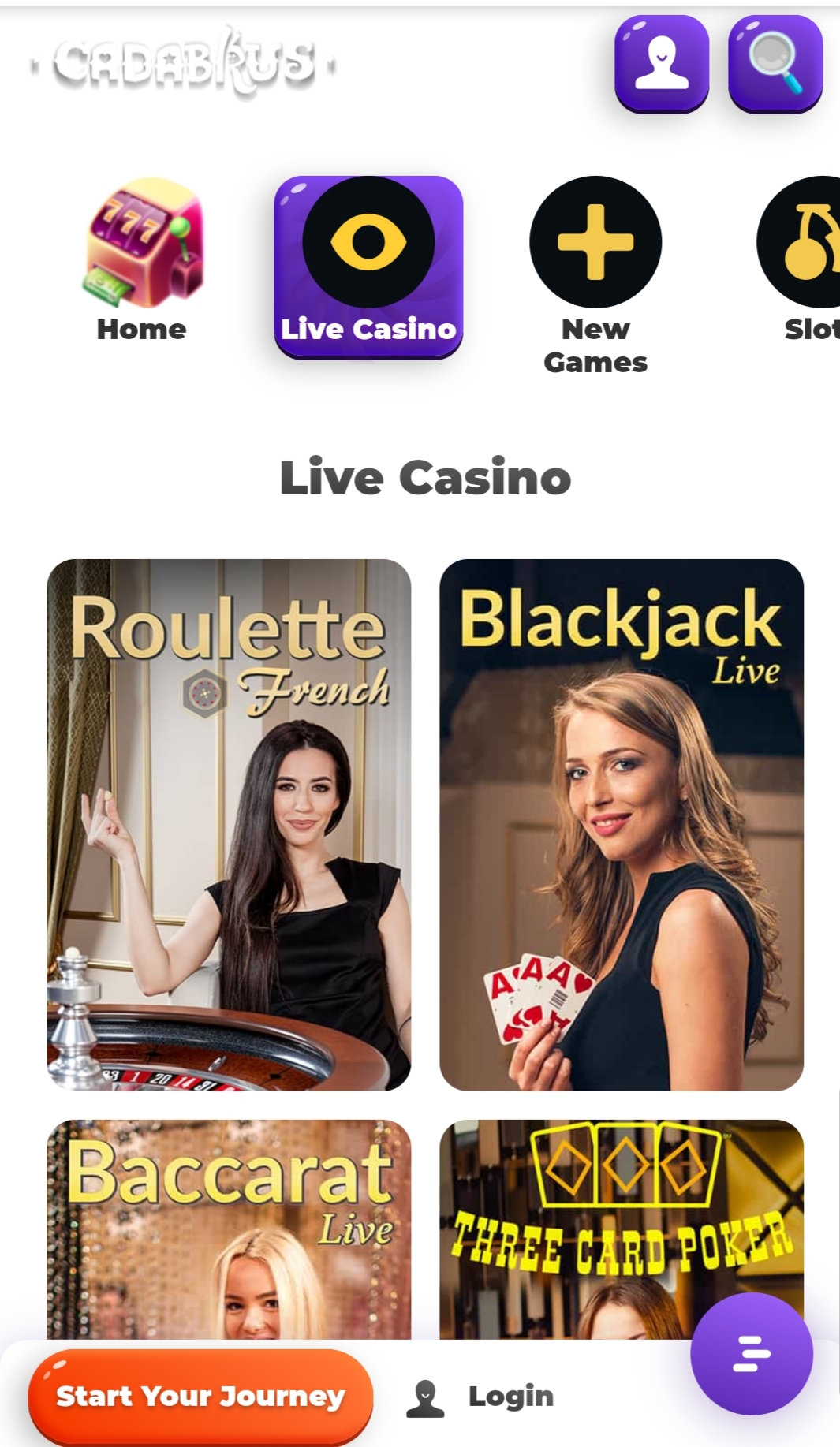 Cadabrus Casino Mobile Live Dealer Games Review