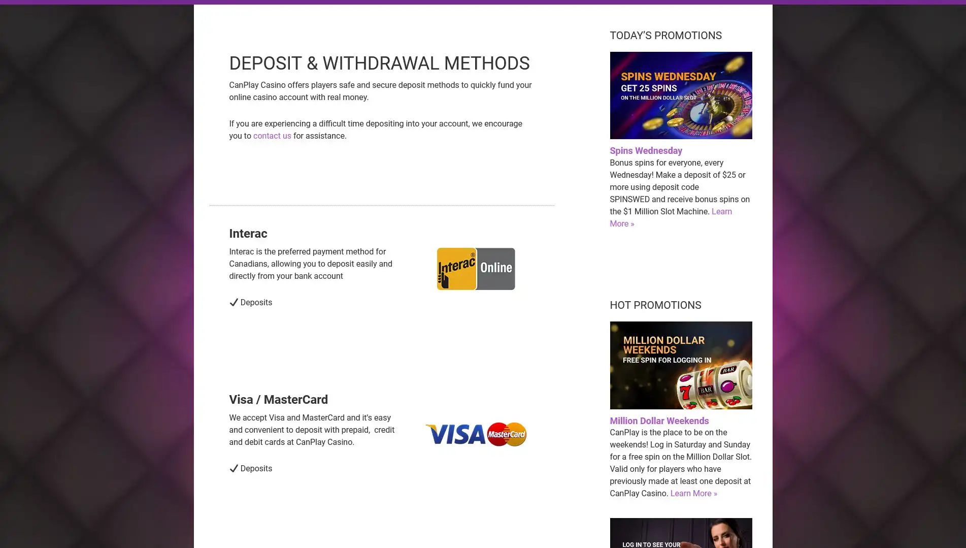 Can Play Casino Payment Methods