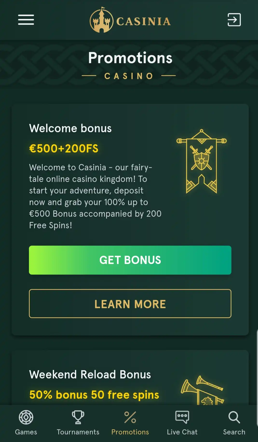 Casinia Casino Mobile No Deposit Bonus Review