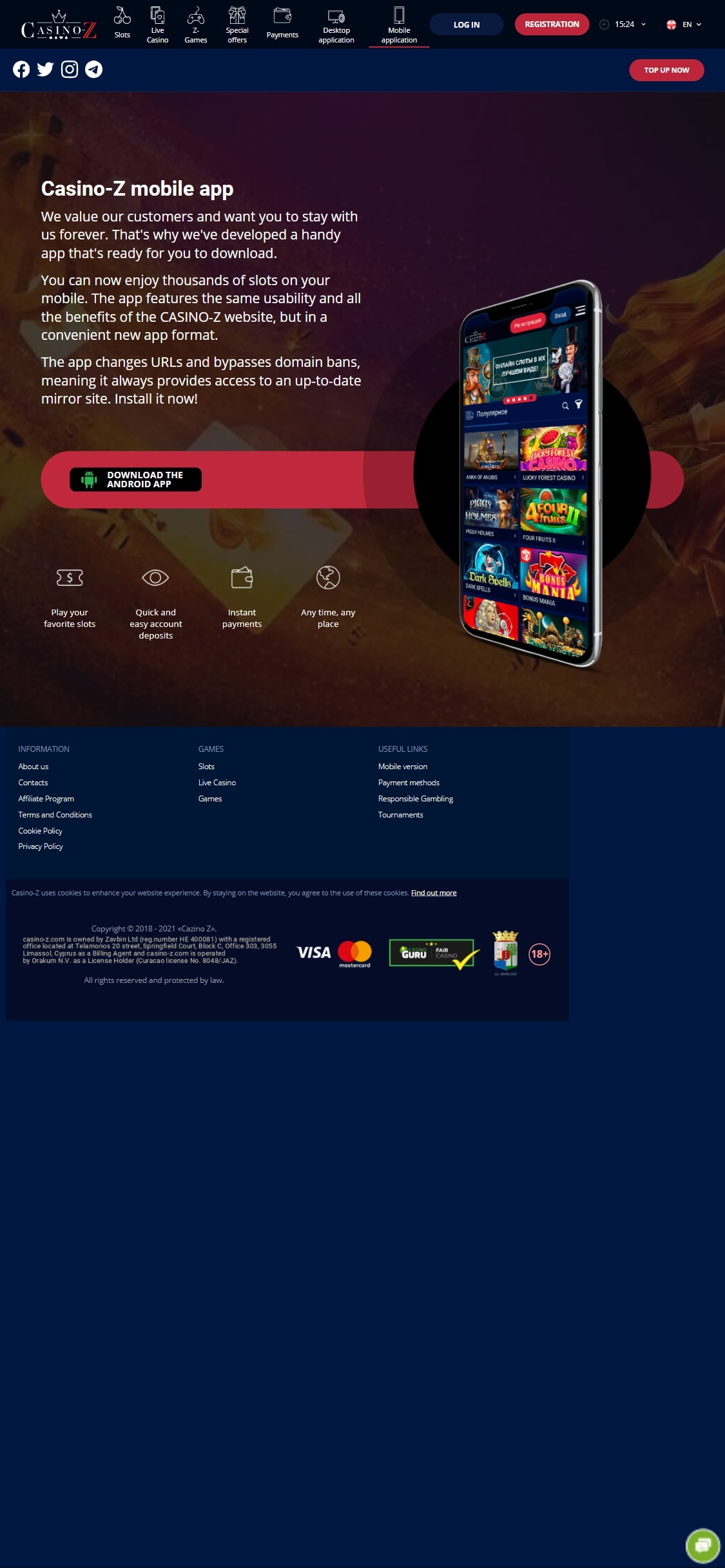 Casino-Z Mobile App Review