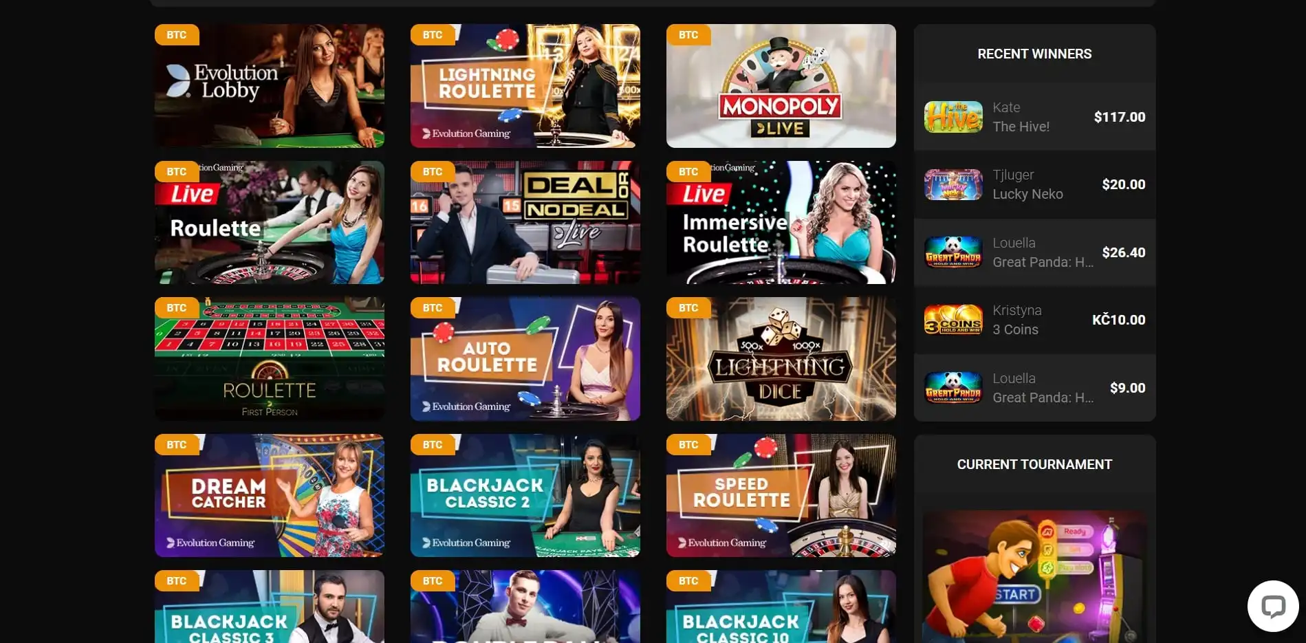 Casinochan Live Dealer Games
