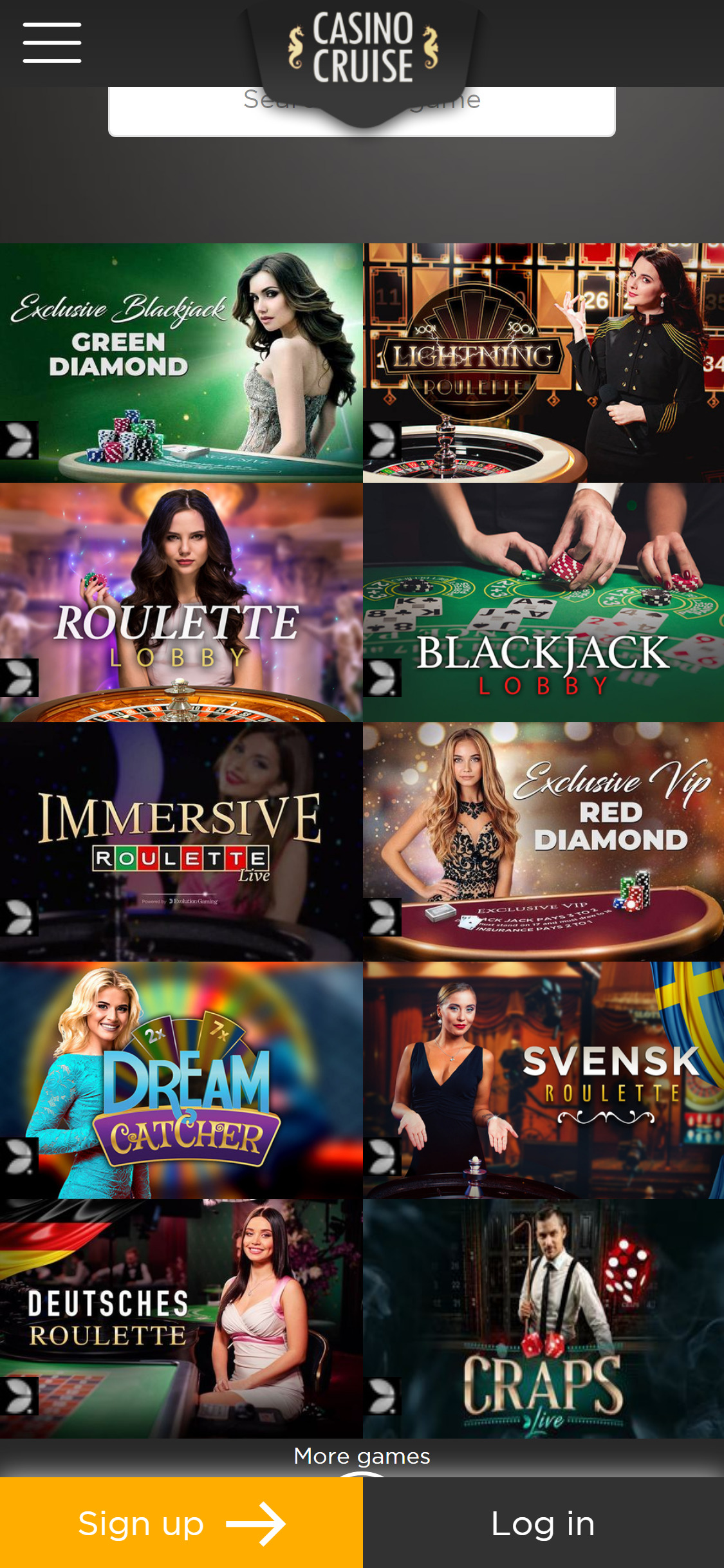 Casino Cruise Mobile Live Dealer Games Review