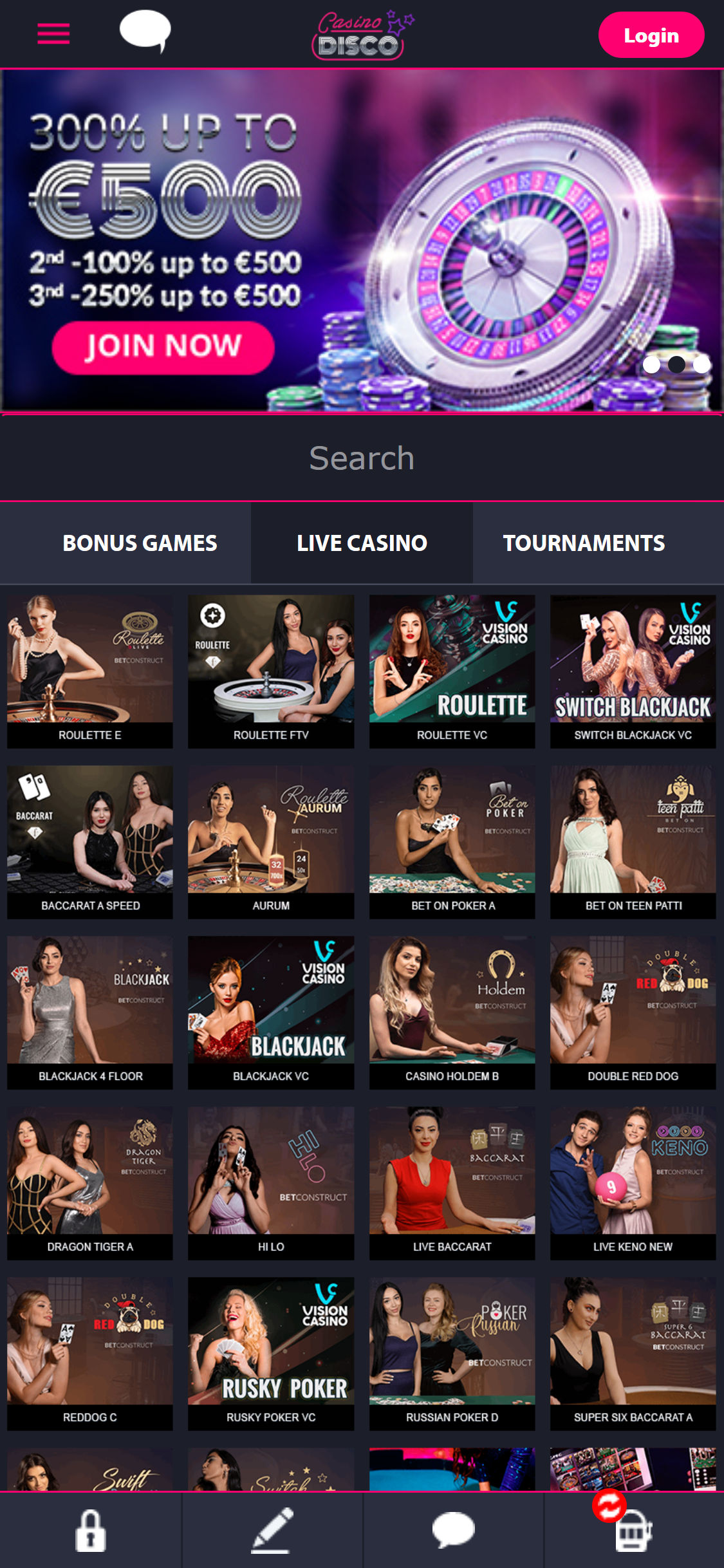 CasinoDisco Mobile Live Dealer Games Review