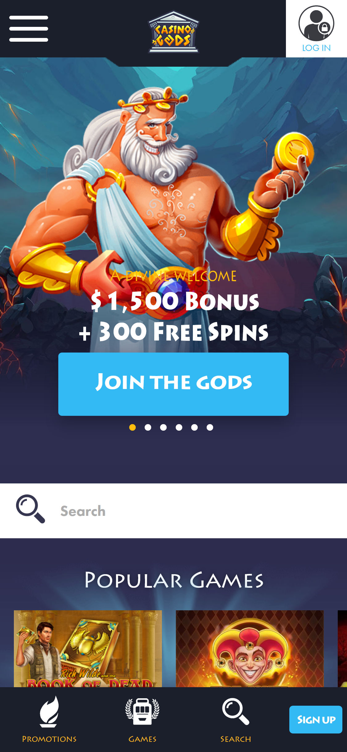 Casino Gods Mobile Review