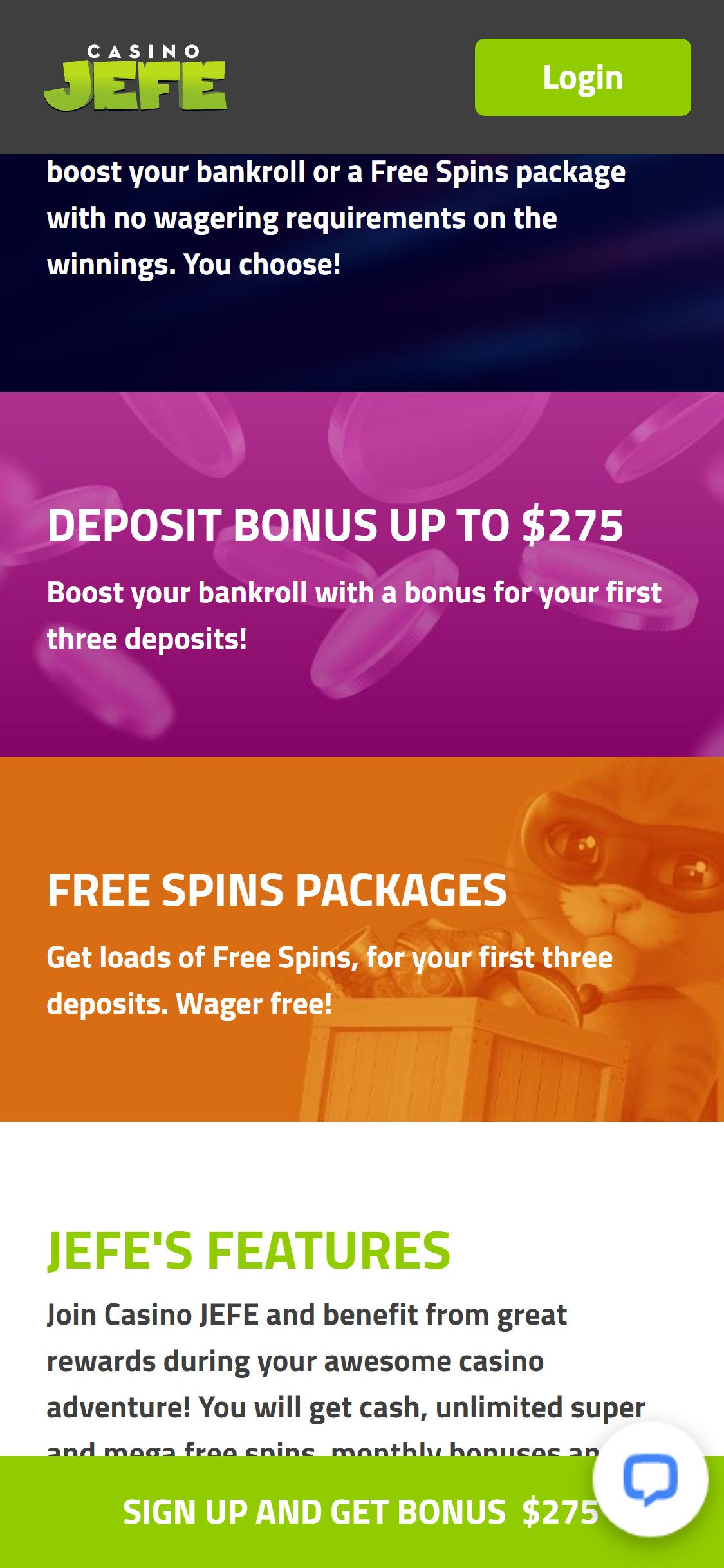 CasinoJefe Mobile No Deposit Bonus Review
