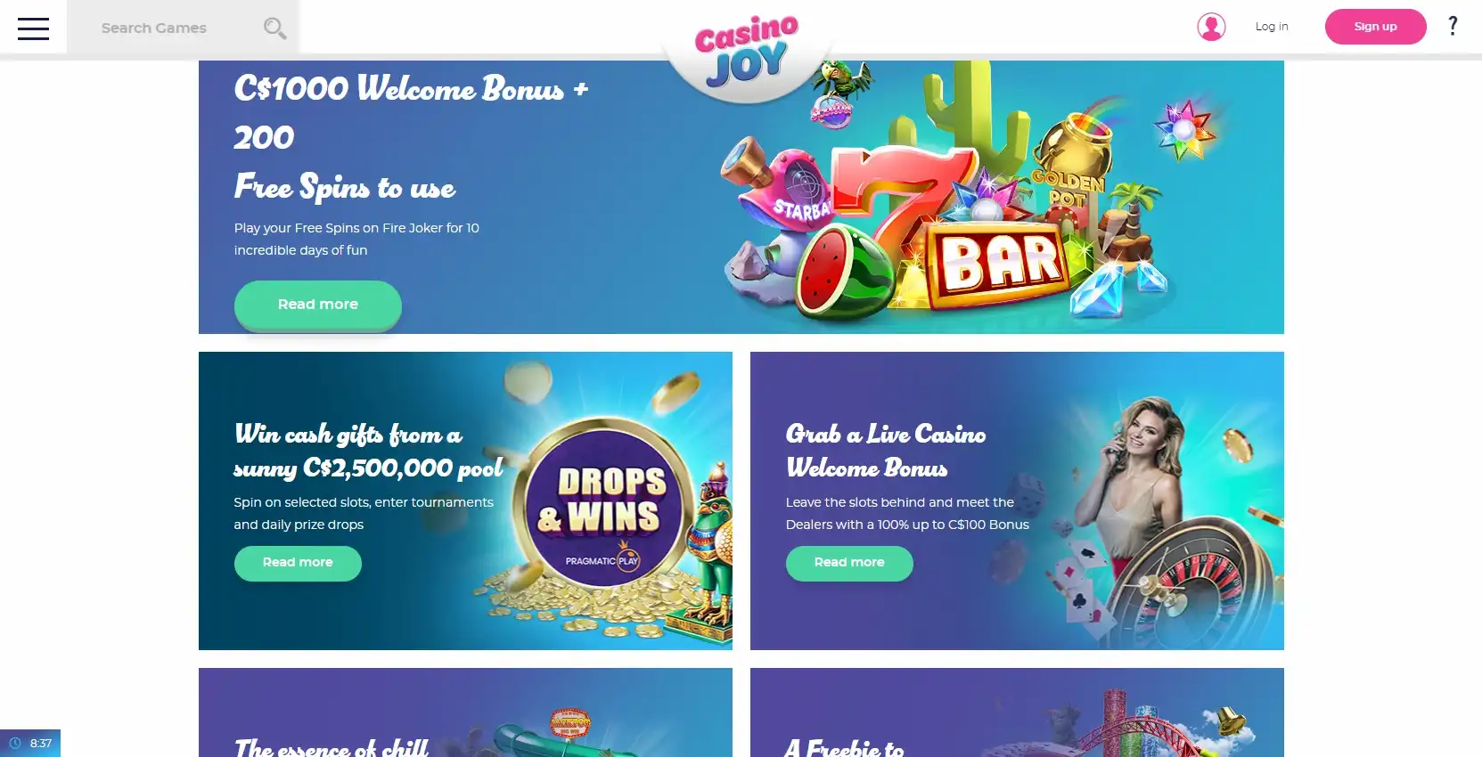 Casino Joy No Deposit Bonus