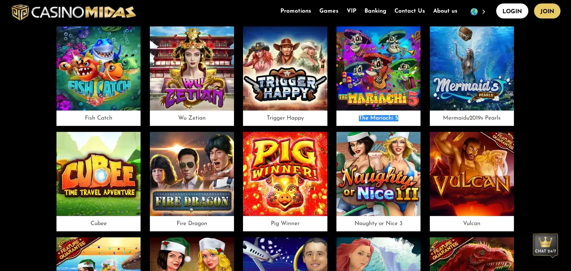 Casino Midas Games