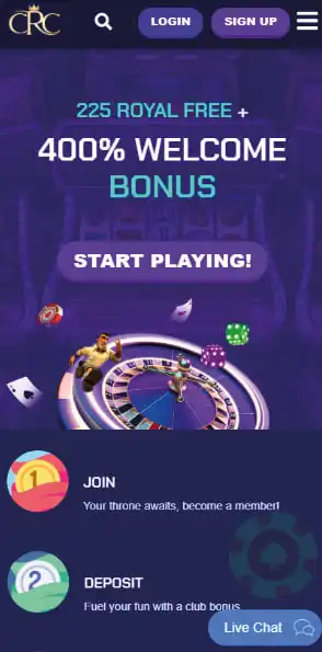 Casino Royal Club Mobile Games Review