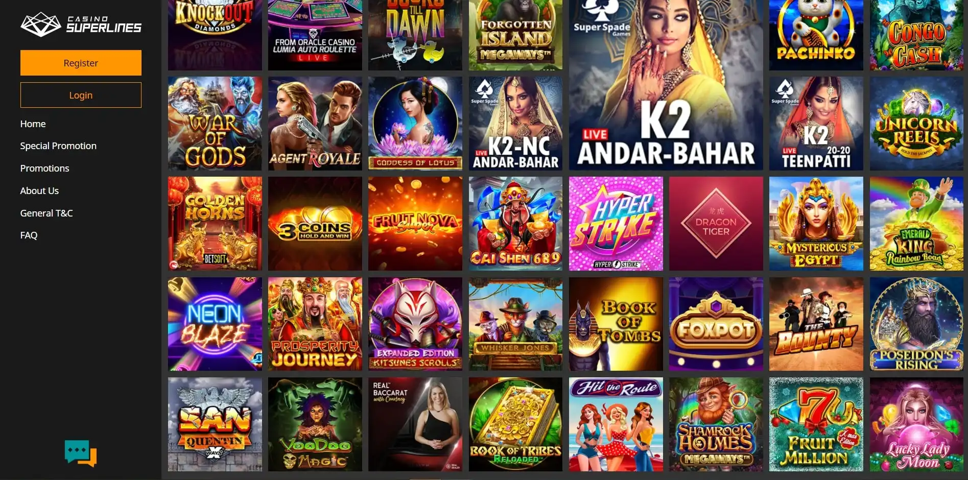 Casino Superlines Games